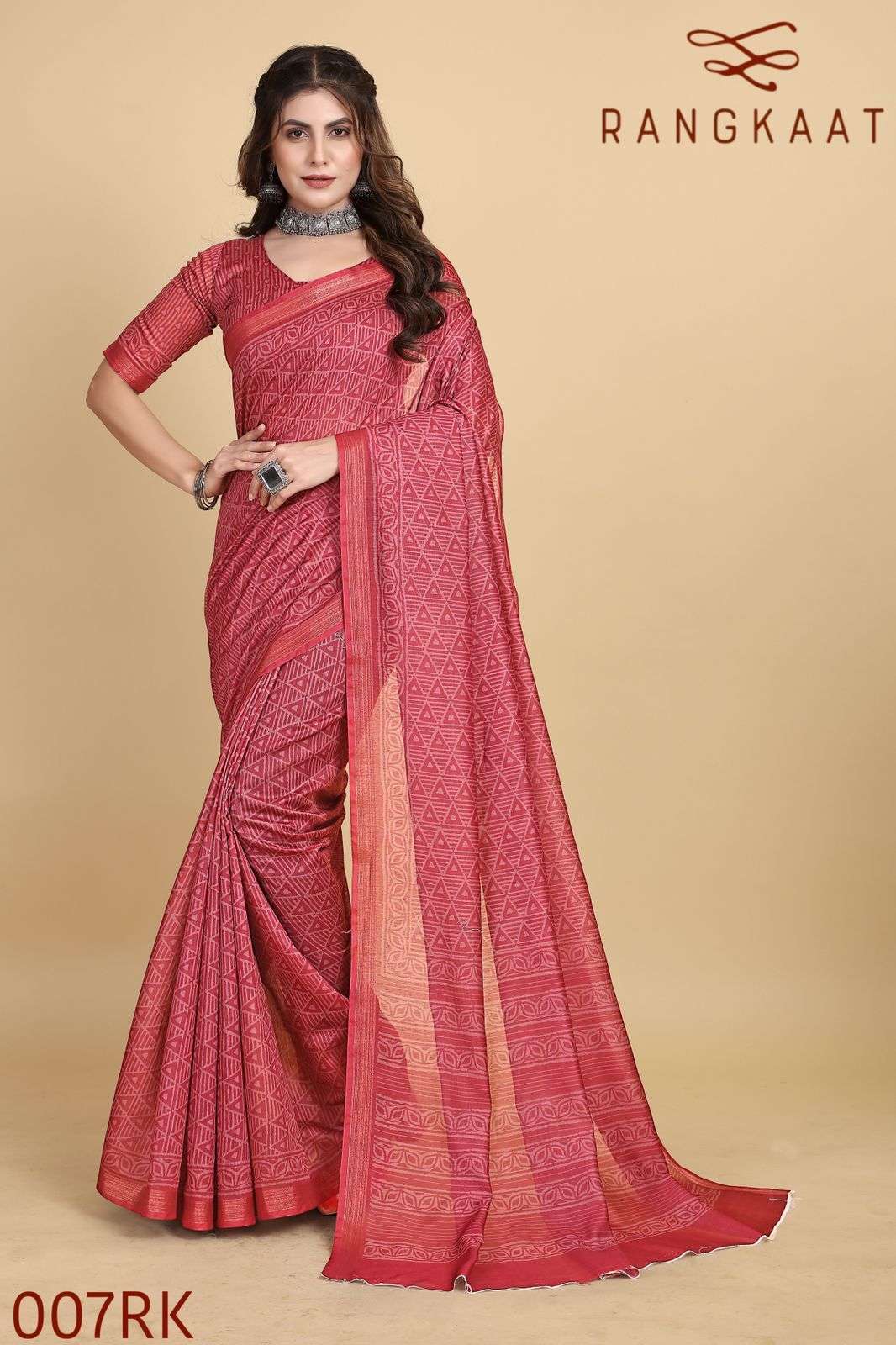 rangkaat 007-012 Chanderi Silk Women Saree With Blouse