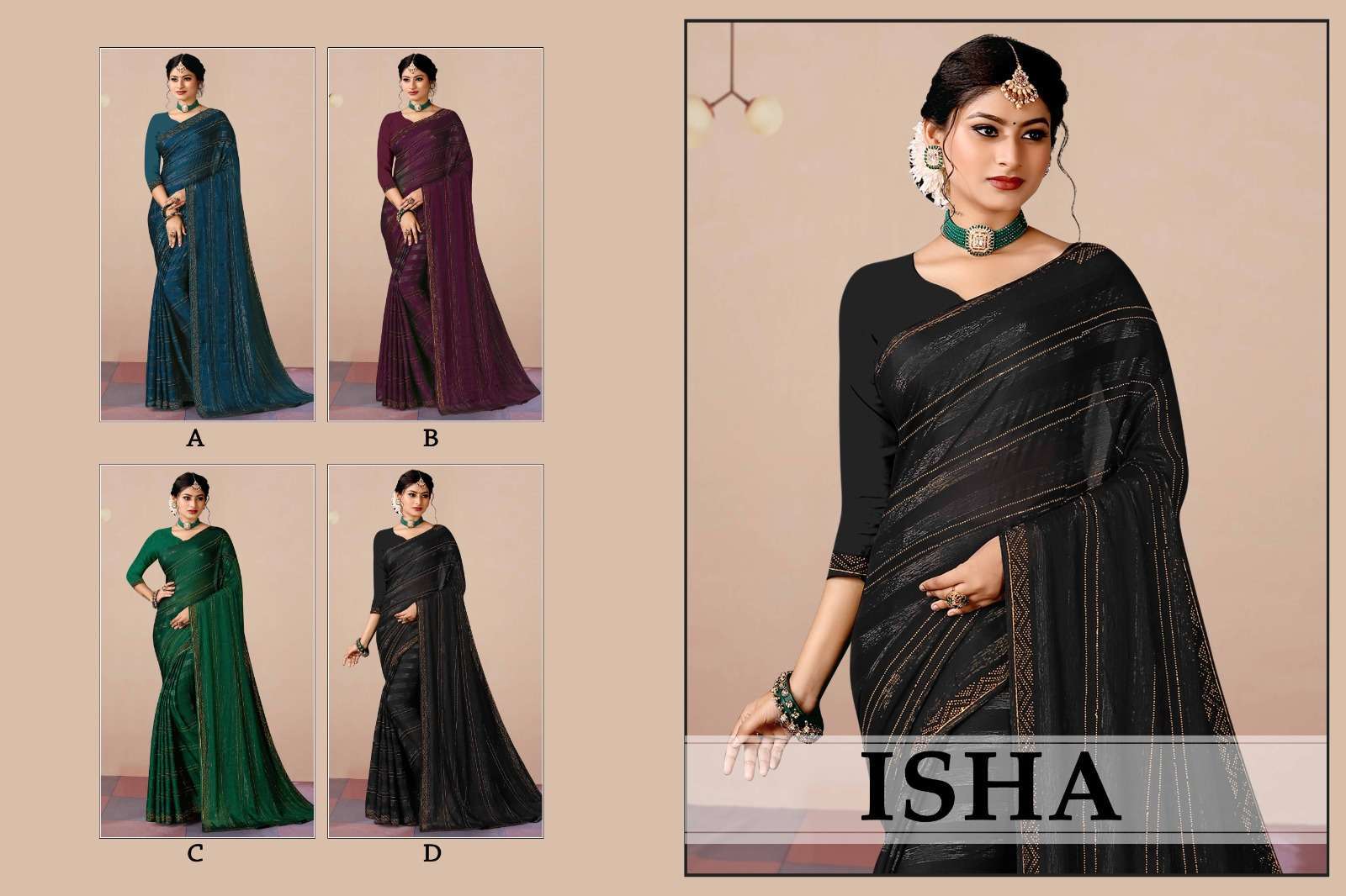 ranjna saree Isha fancy fabrics saree