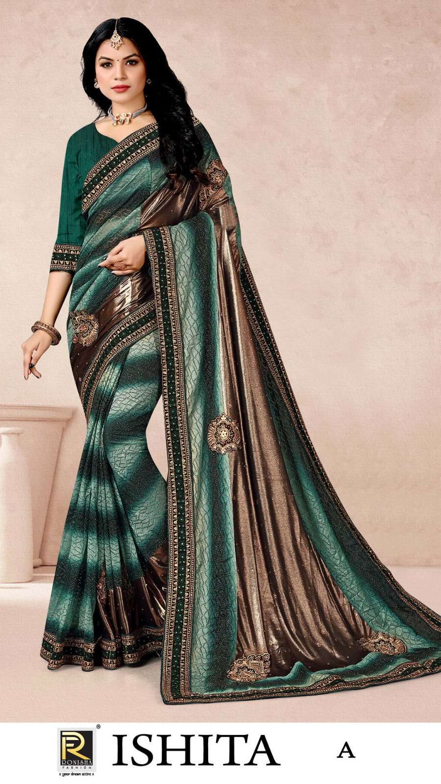 ranjna saree Ishita imported lycra saree