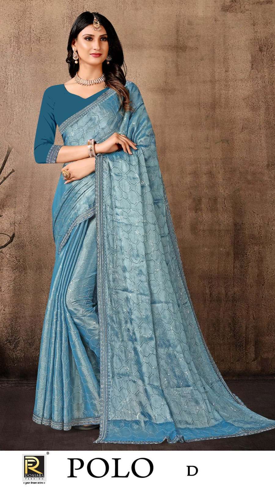 ranjna saree Polo organza silk work saree