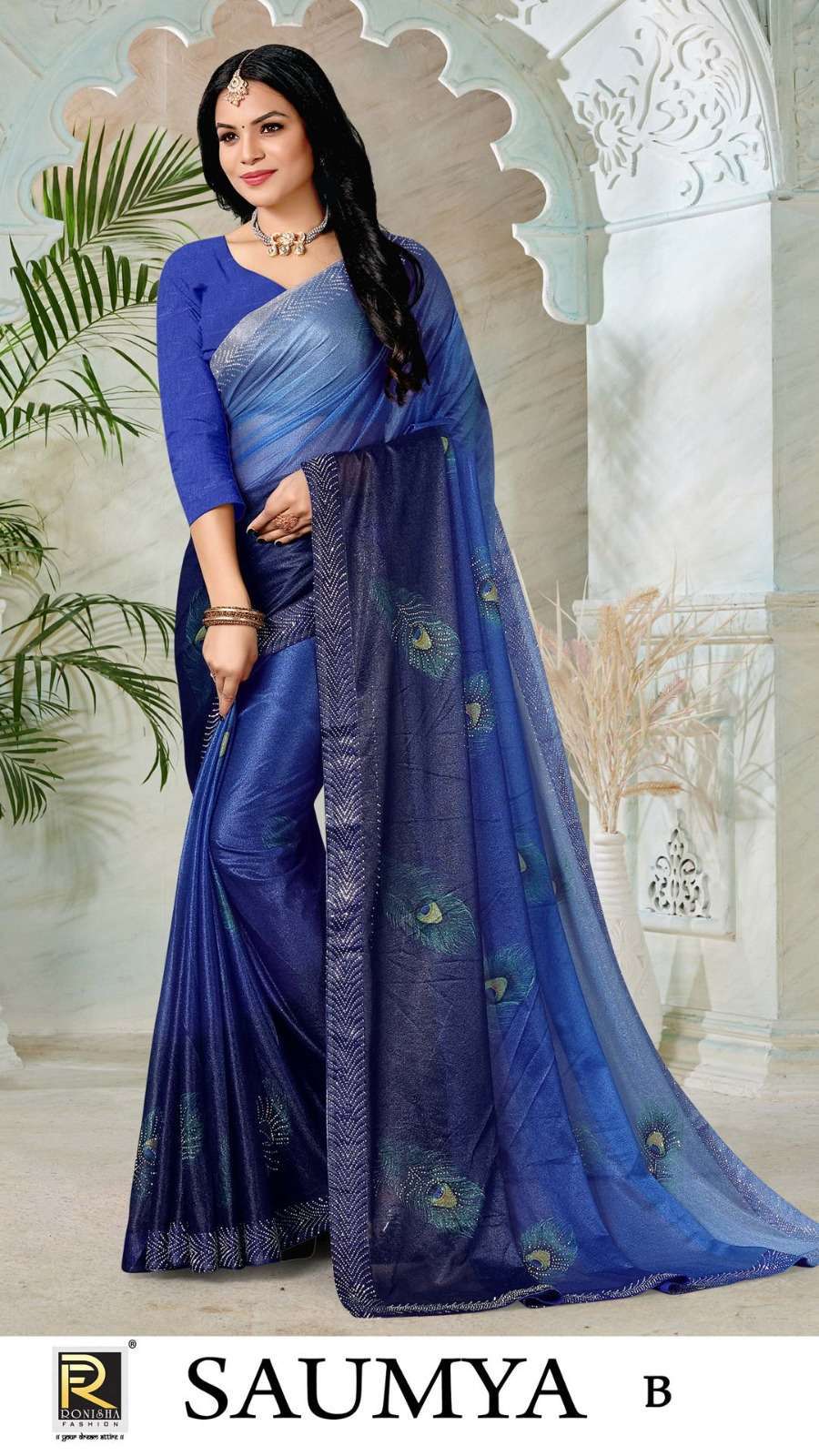 ranjna saree saumya lycra print saree