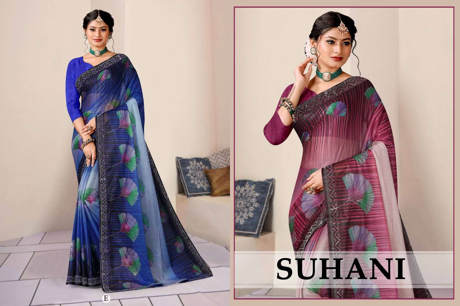 ranjna saree suhani lycra print saree