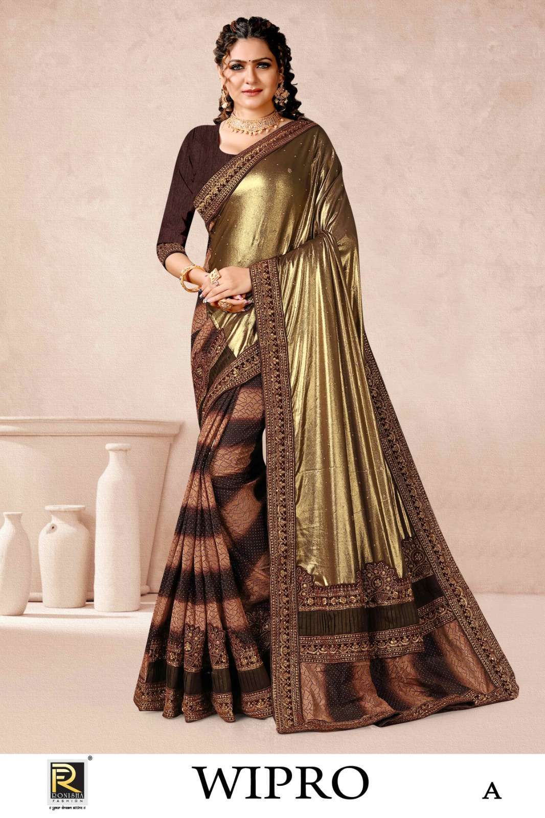 Ranjna saree Wipro  imported lycra saree