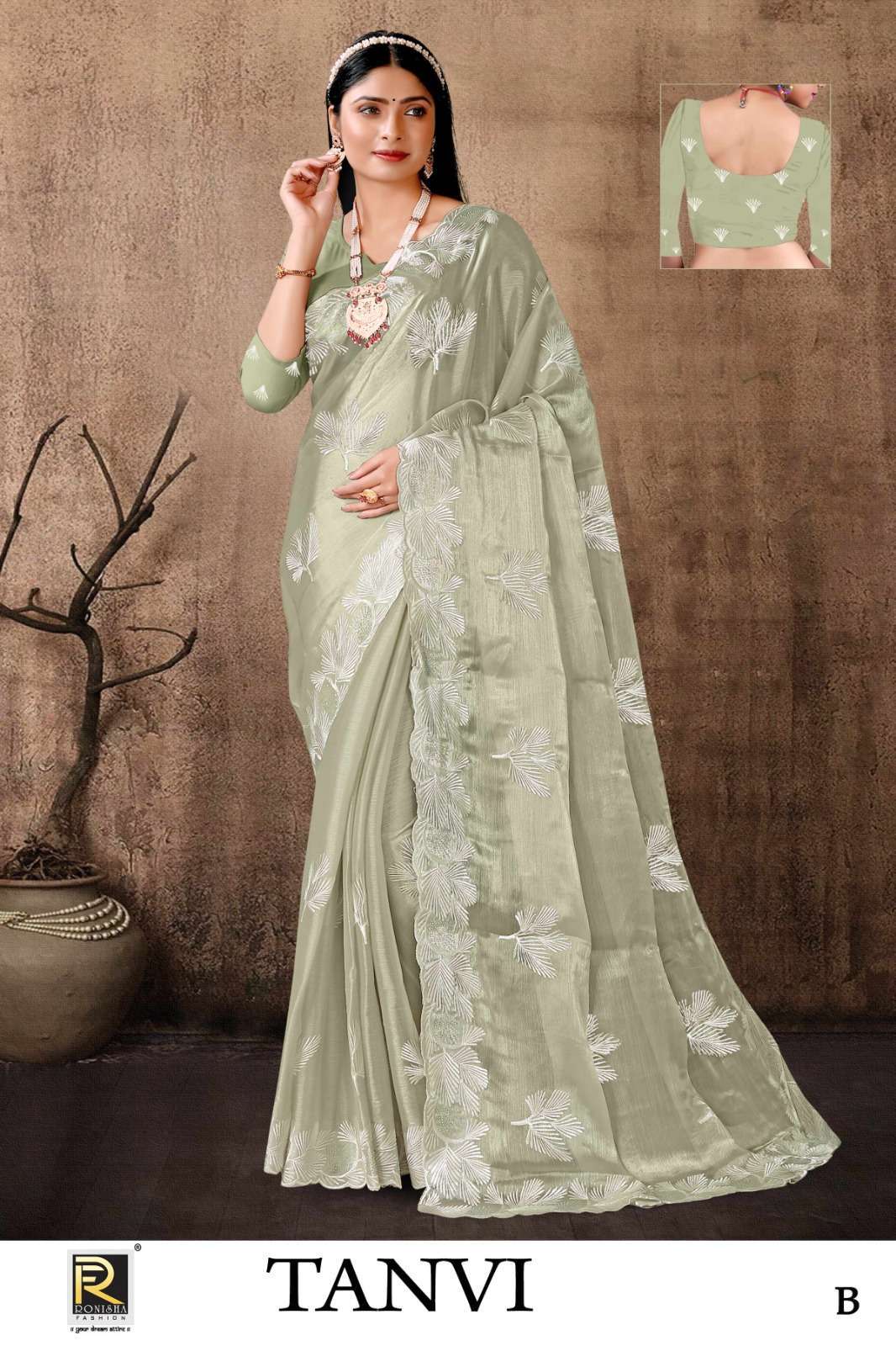 ranjna Tanvi barbari embroidery saree