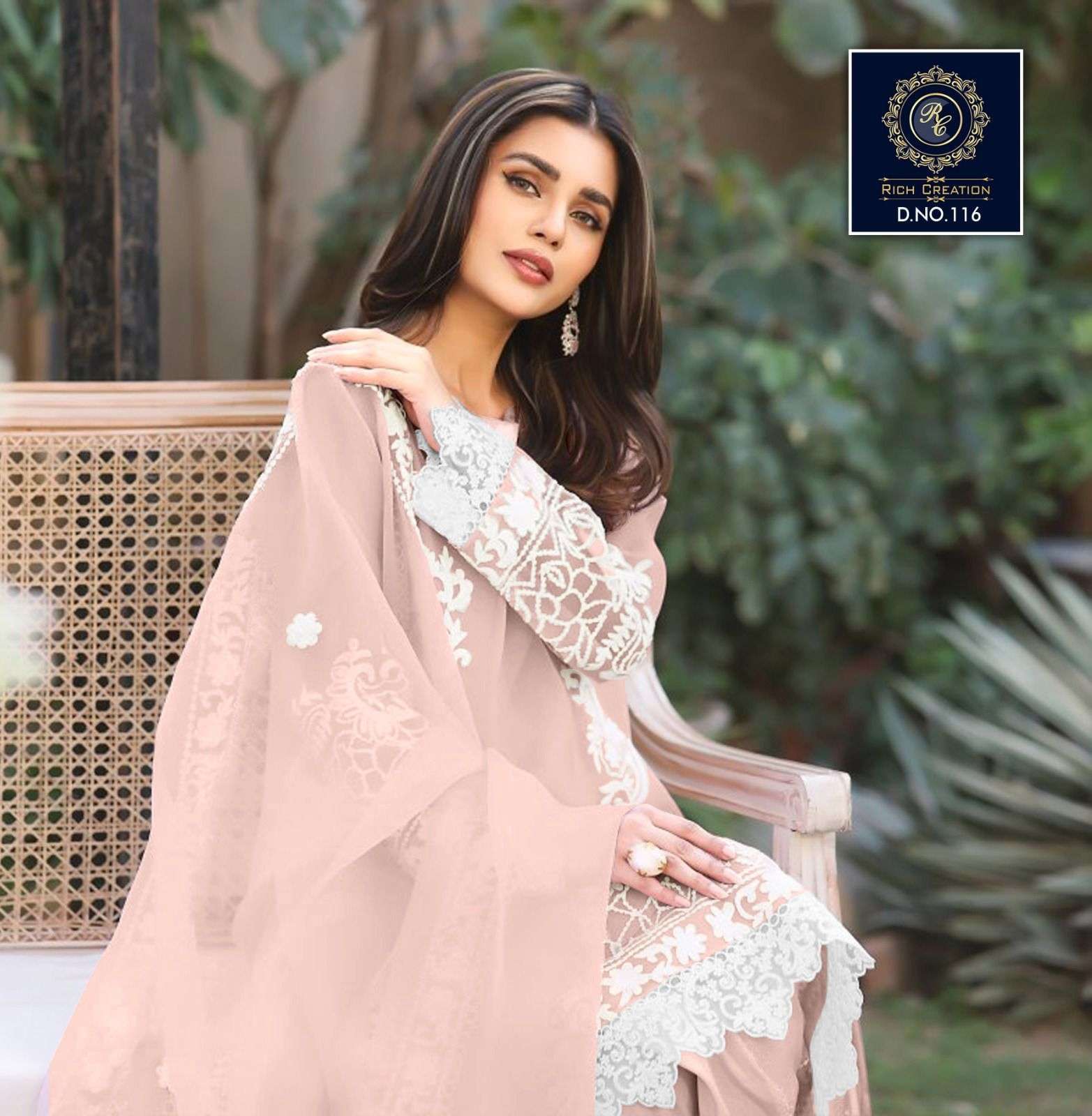rich creation 116 faux georgette reaydmade suit