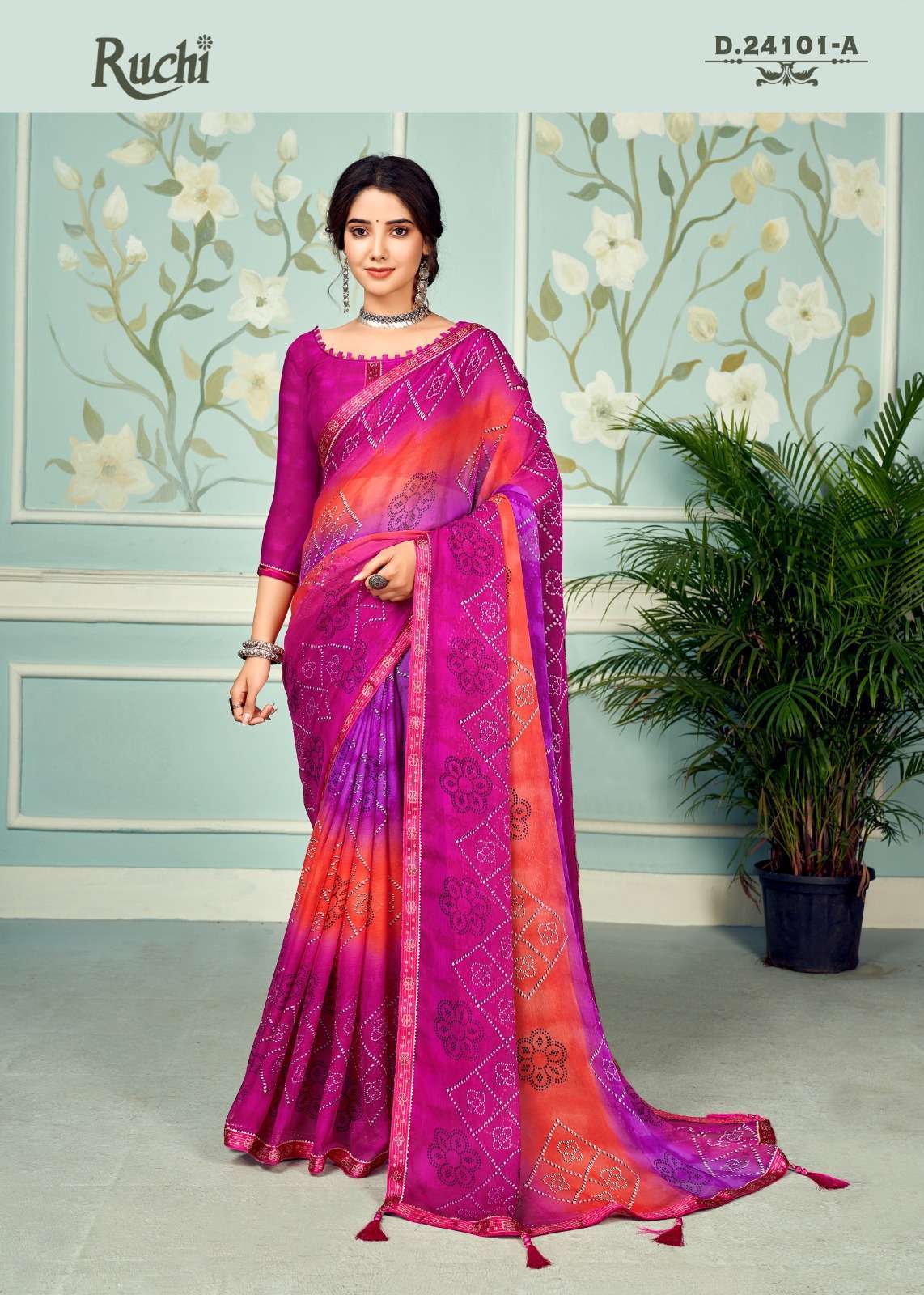 ruchi dhun vol 4 series 24101-24103 chiffon saree