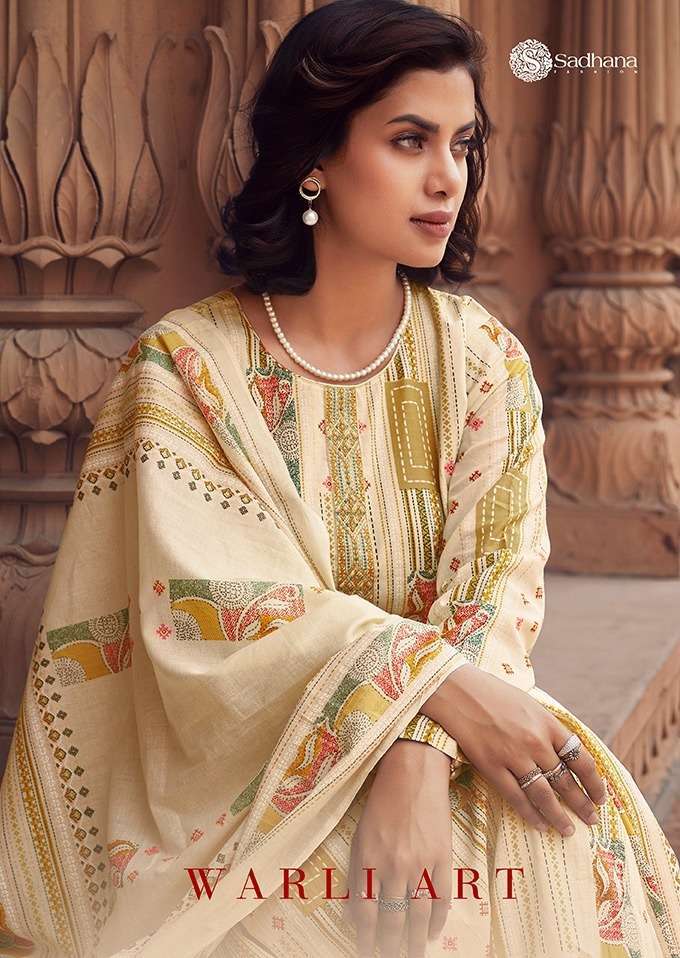 sadhana warli art series 5214-5223 Pure lawn cotton suit