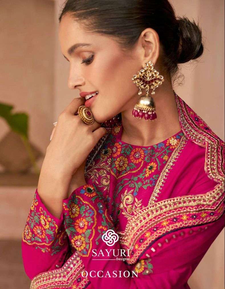 sayuri occasion series 5229-5232 real georgette gown with dupatta