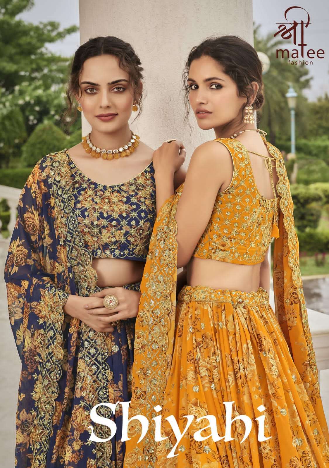 shreematee fashion shiyahi series 137-140 pure faux georgette lehenga