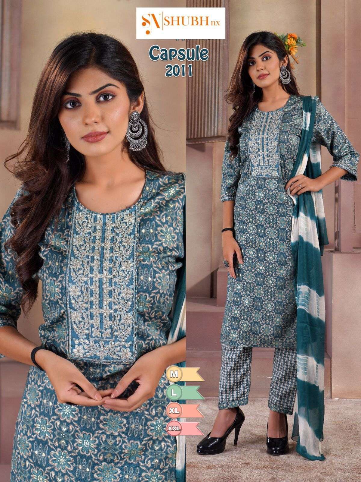 shubh nx aashiqui vol 1 series 2011-2024 capsule print readymade suit 