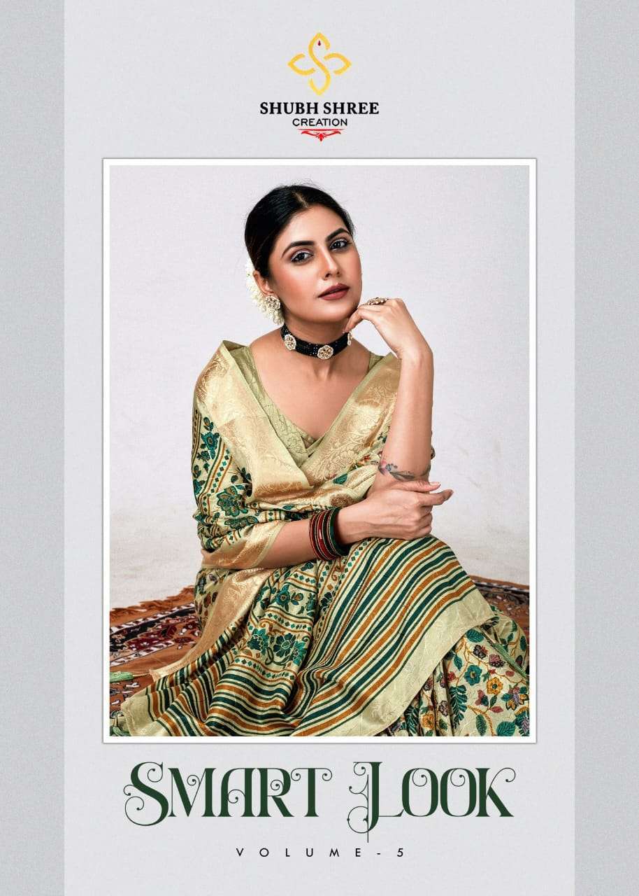 shubh shree creation smart look vol 5 series 1001-1006 tussar silk saree