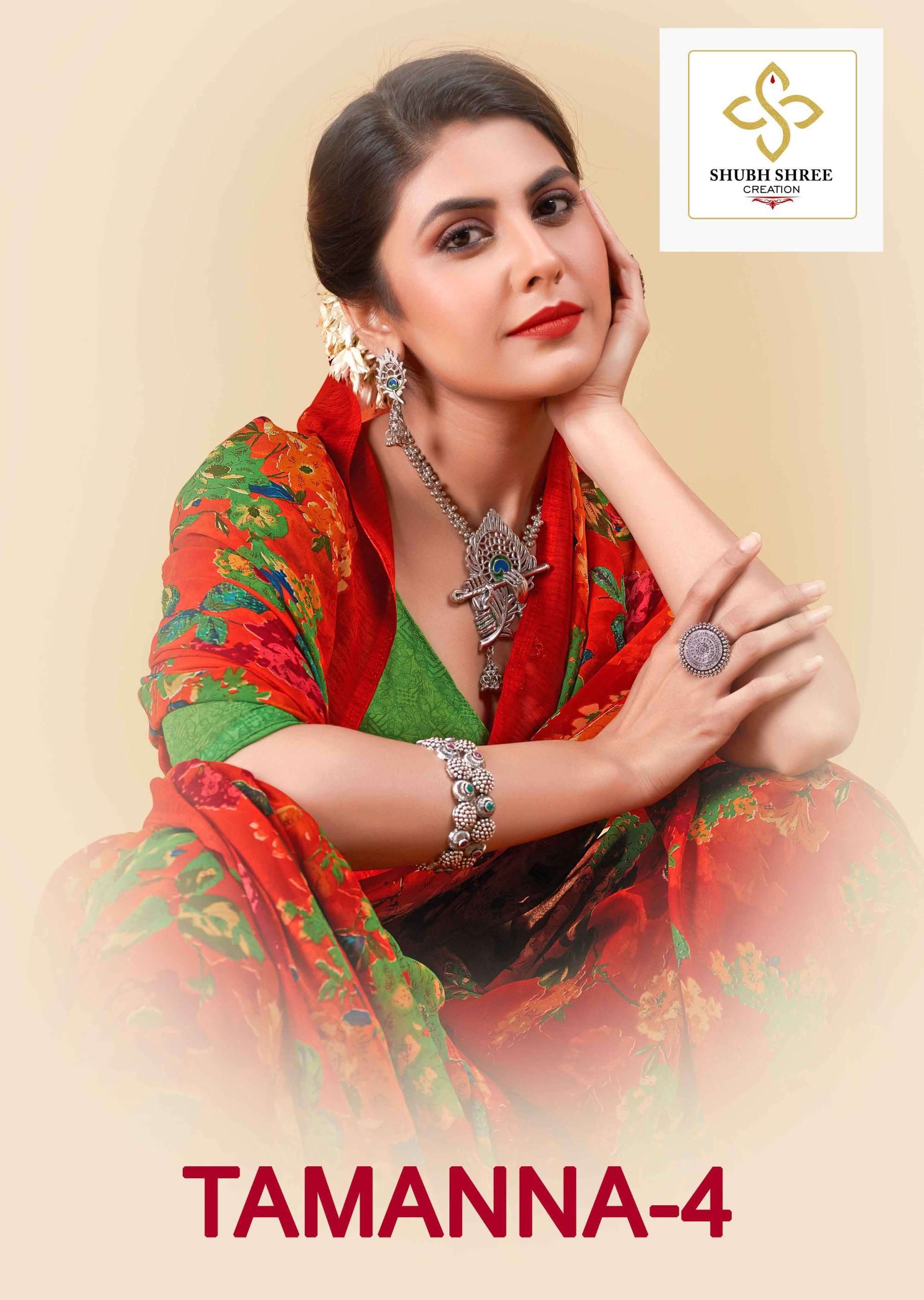 shubh shree tamanna vol 4 series 4001-4008 weightless saree
