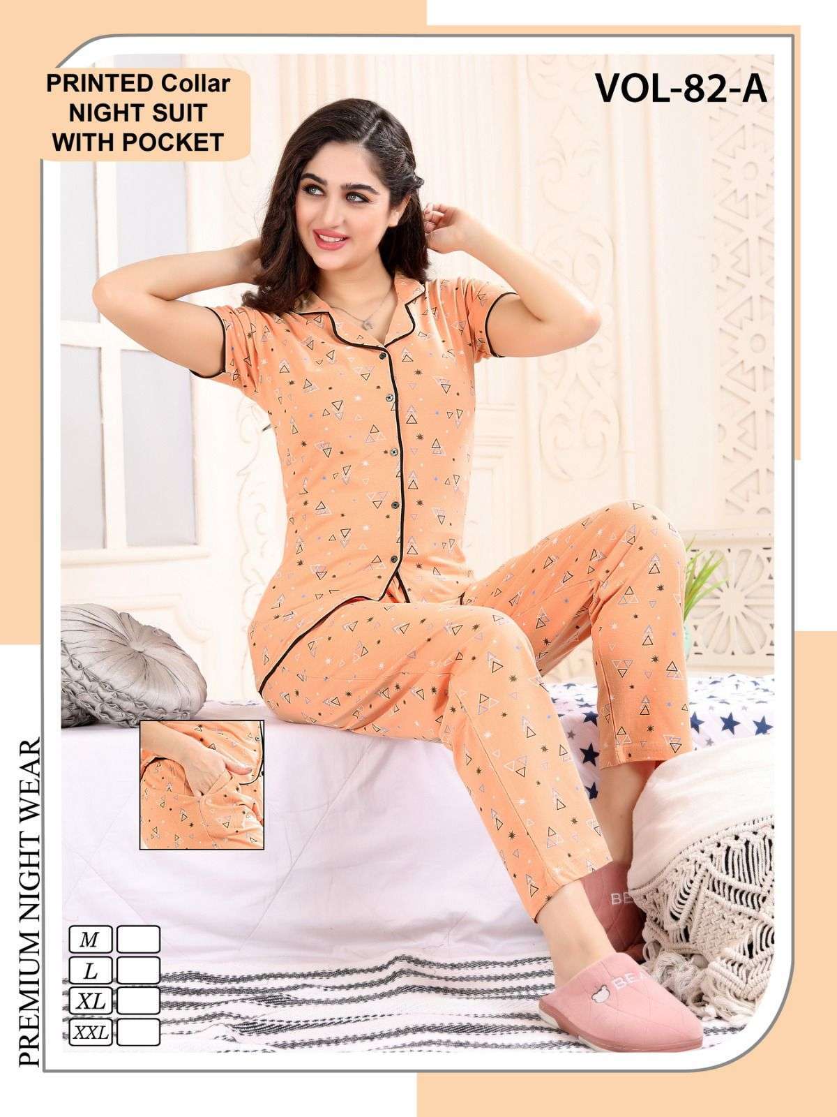 summer special collors NS. VOL.82 A Heavy Shinker Hosiery Cotton Night Suits