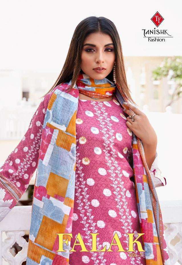 tanishk fashion falak vol 7 series 8801-8808 pure cotton suit 