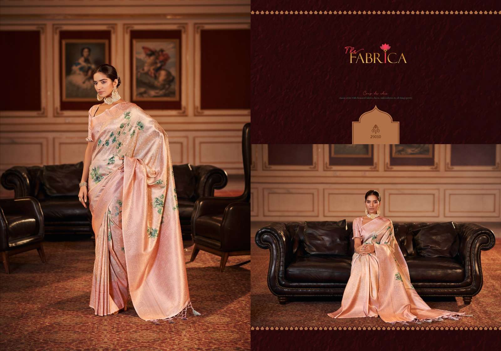 the fabrica stirling designer soft jacquard saree 