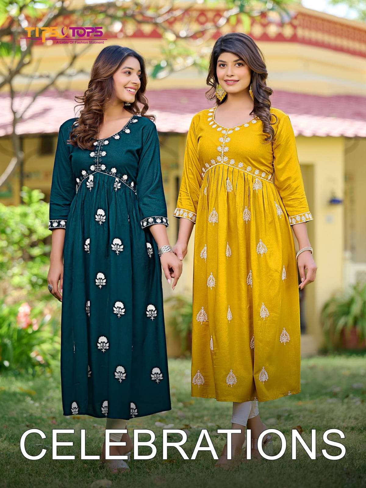 tips & tops celebrations series 101-106 Heavy Reyon 14kg  kurti