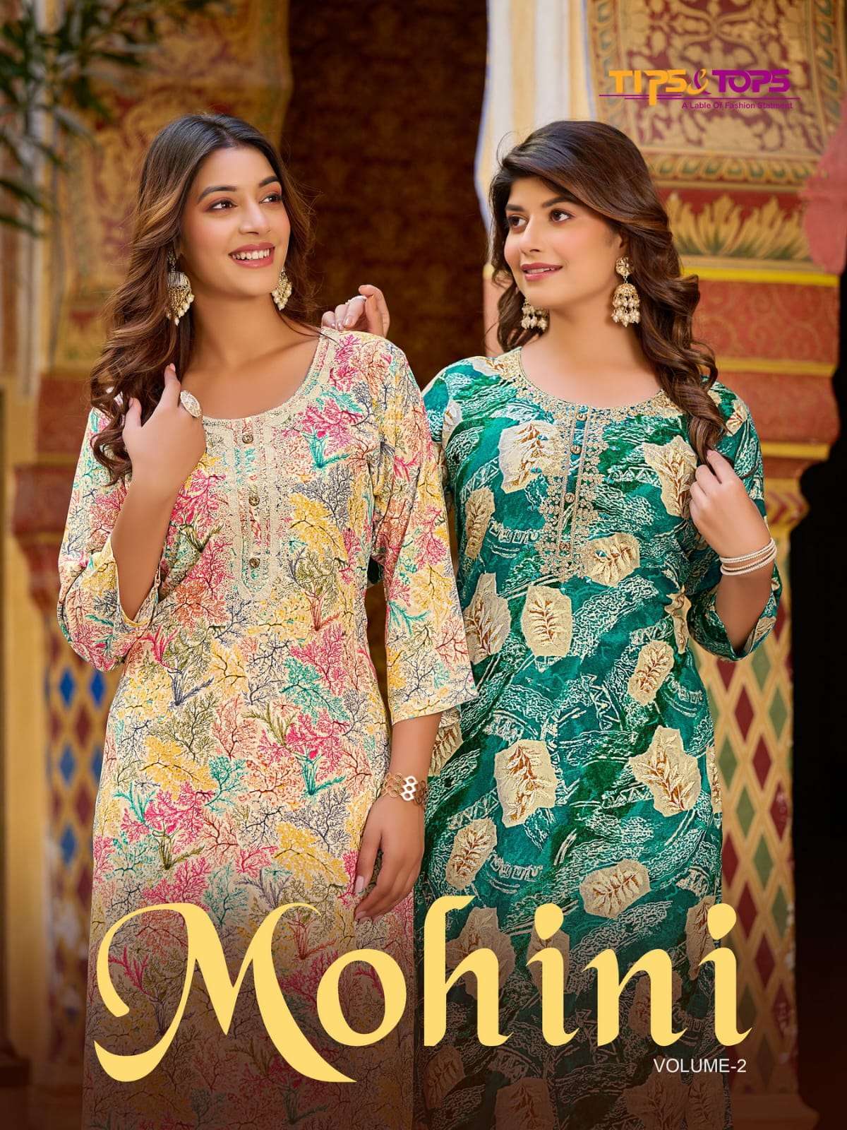 tips & tops mohini vol 2 series 201-206  Heavy Reyon 16kg  kurti