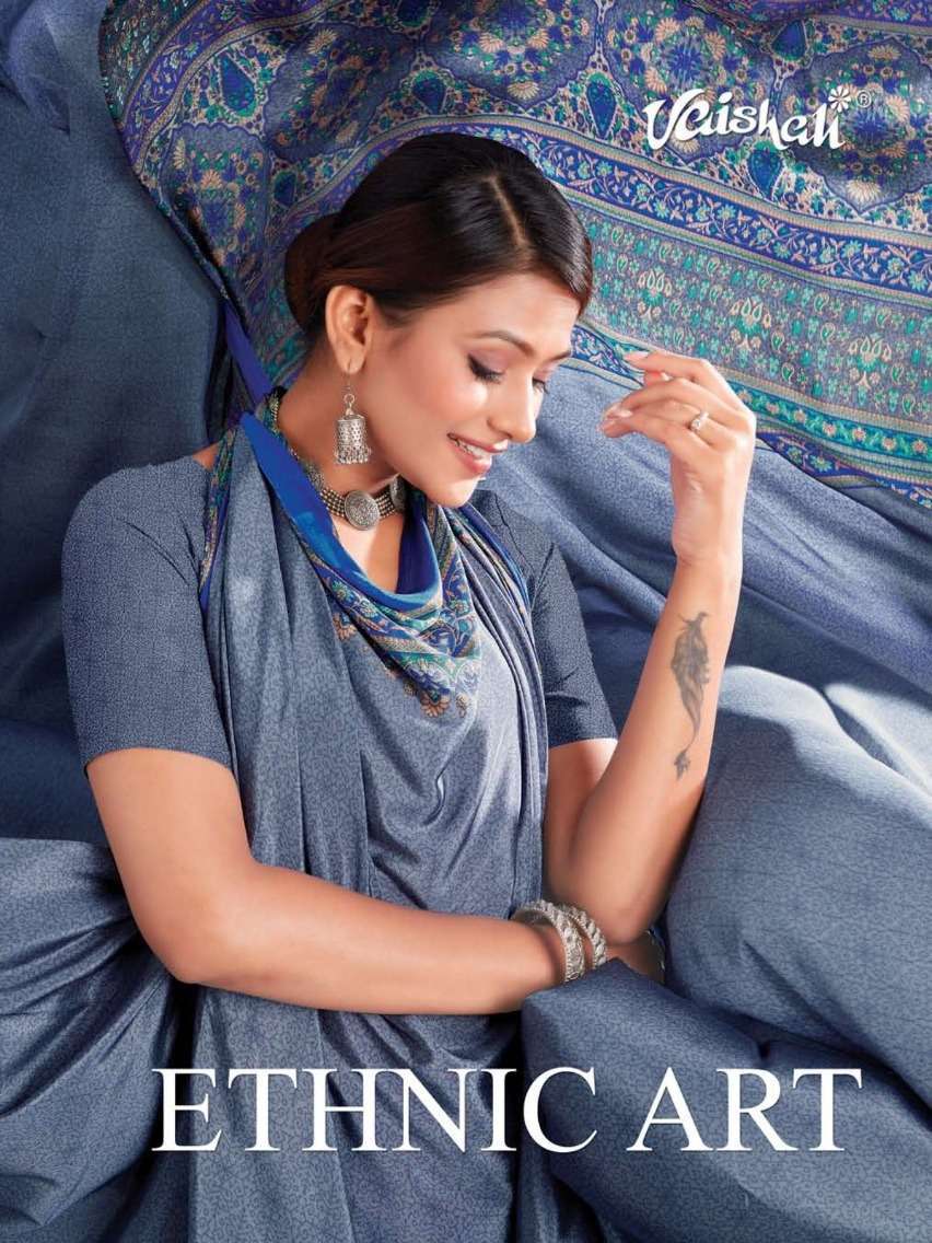 vaishali ethnic art series 9101-9116 Crape saree