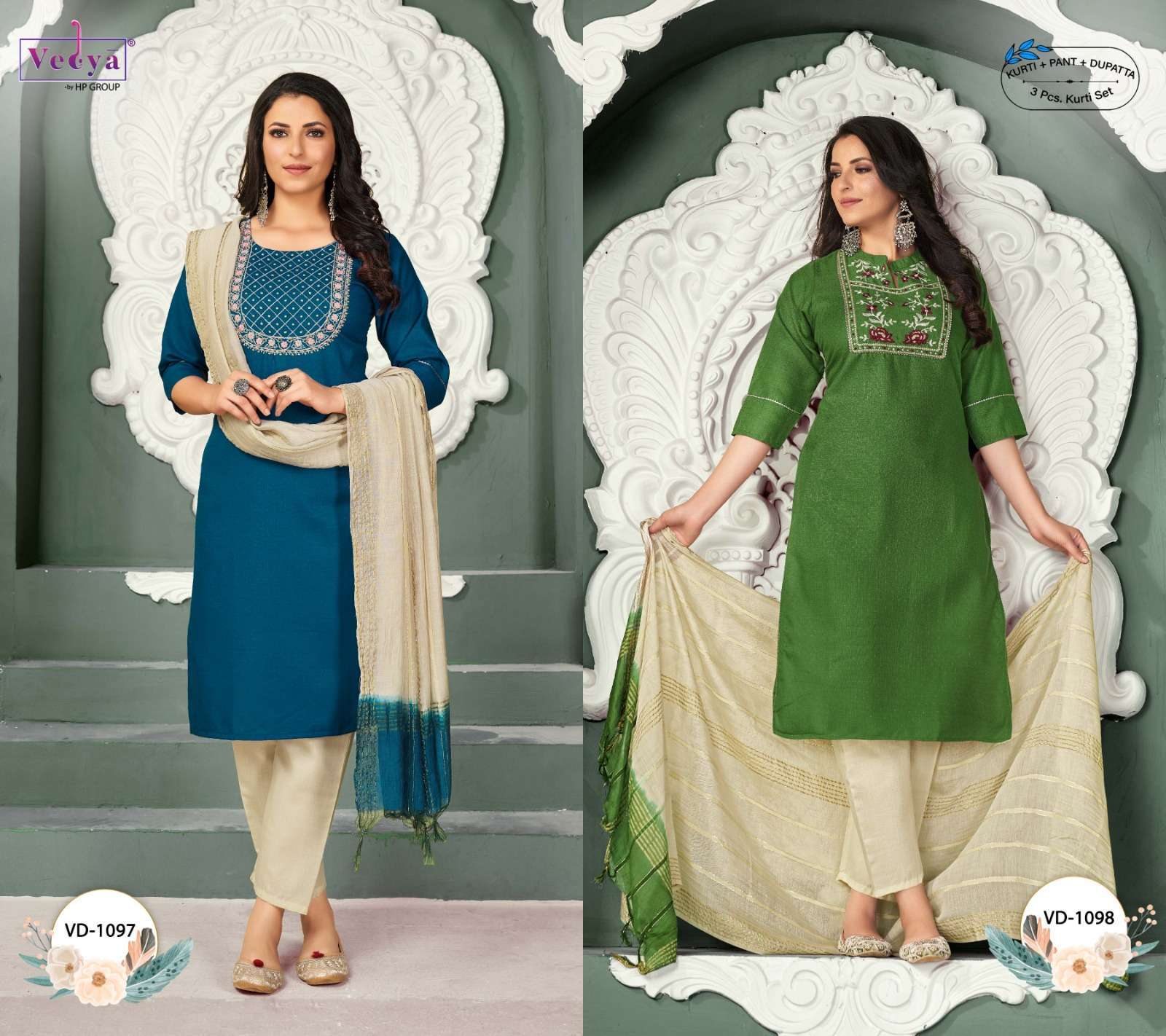vedya arth series 1093-1098 Heavy Slub readymade suit 