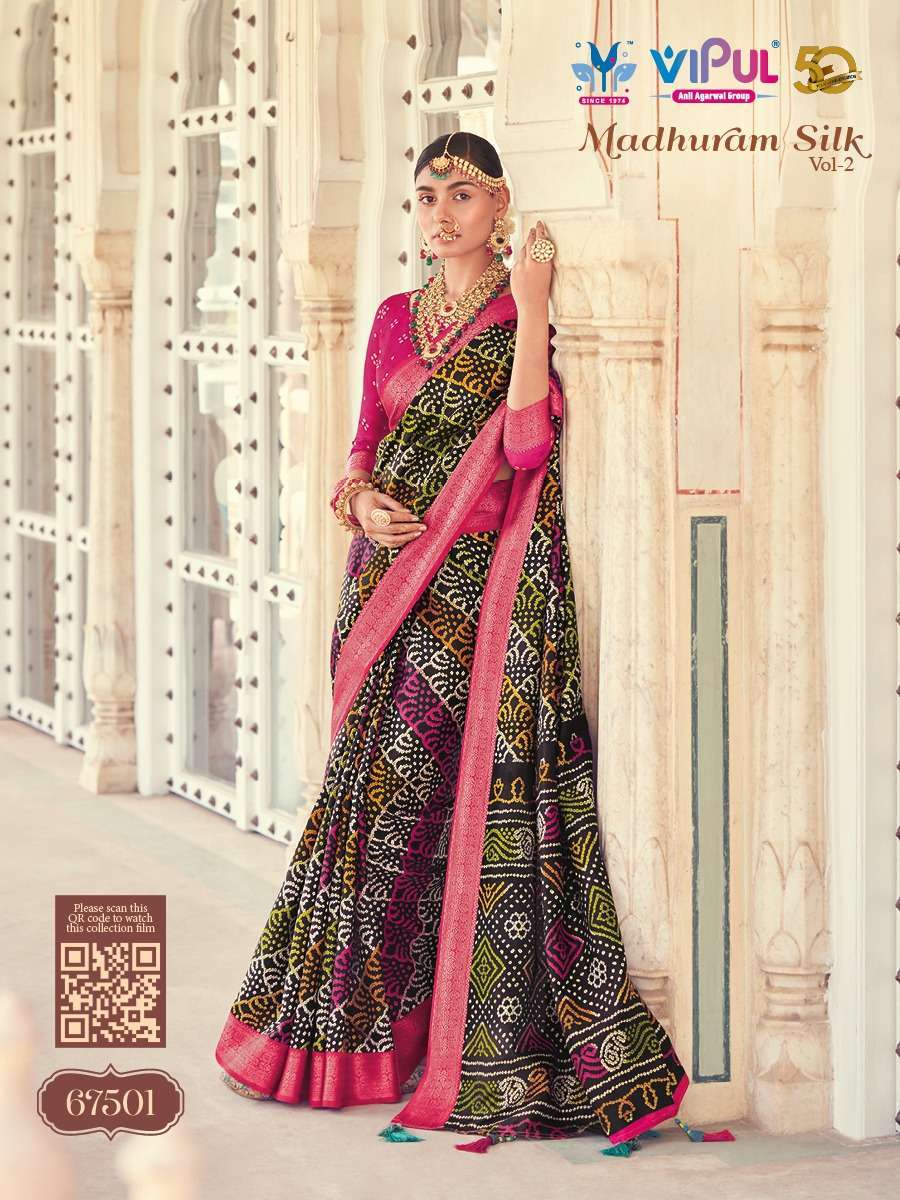 vipul madhuram silk vol 2 series 67500-67517 silk saree