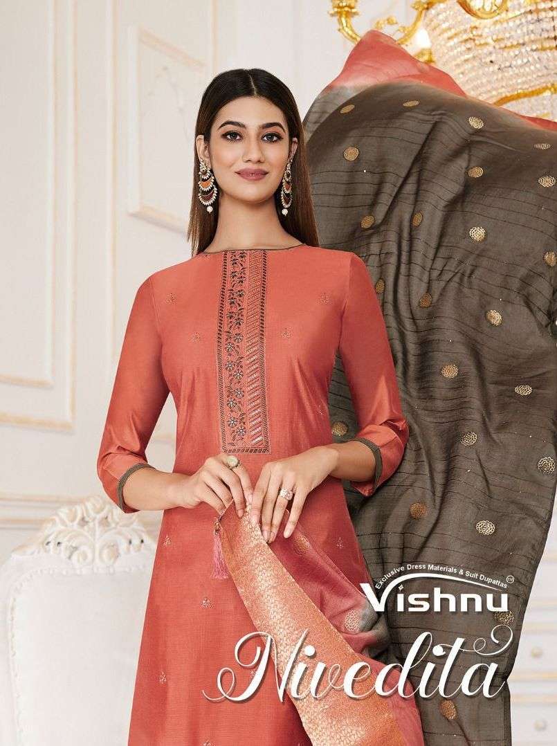 vishnu impex nivedita series 1001-1012 pure silk suit 