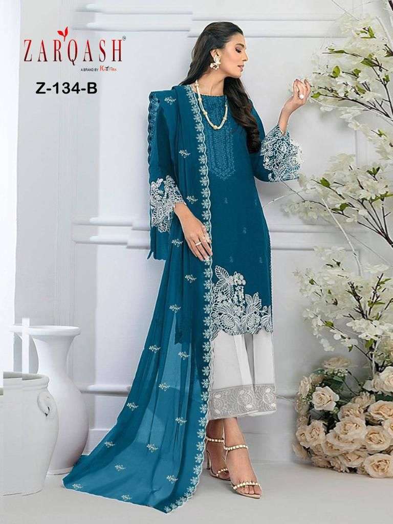 zarqash z-134 faux georgette suit 