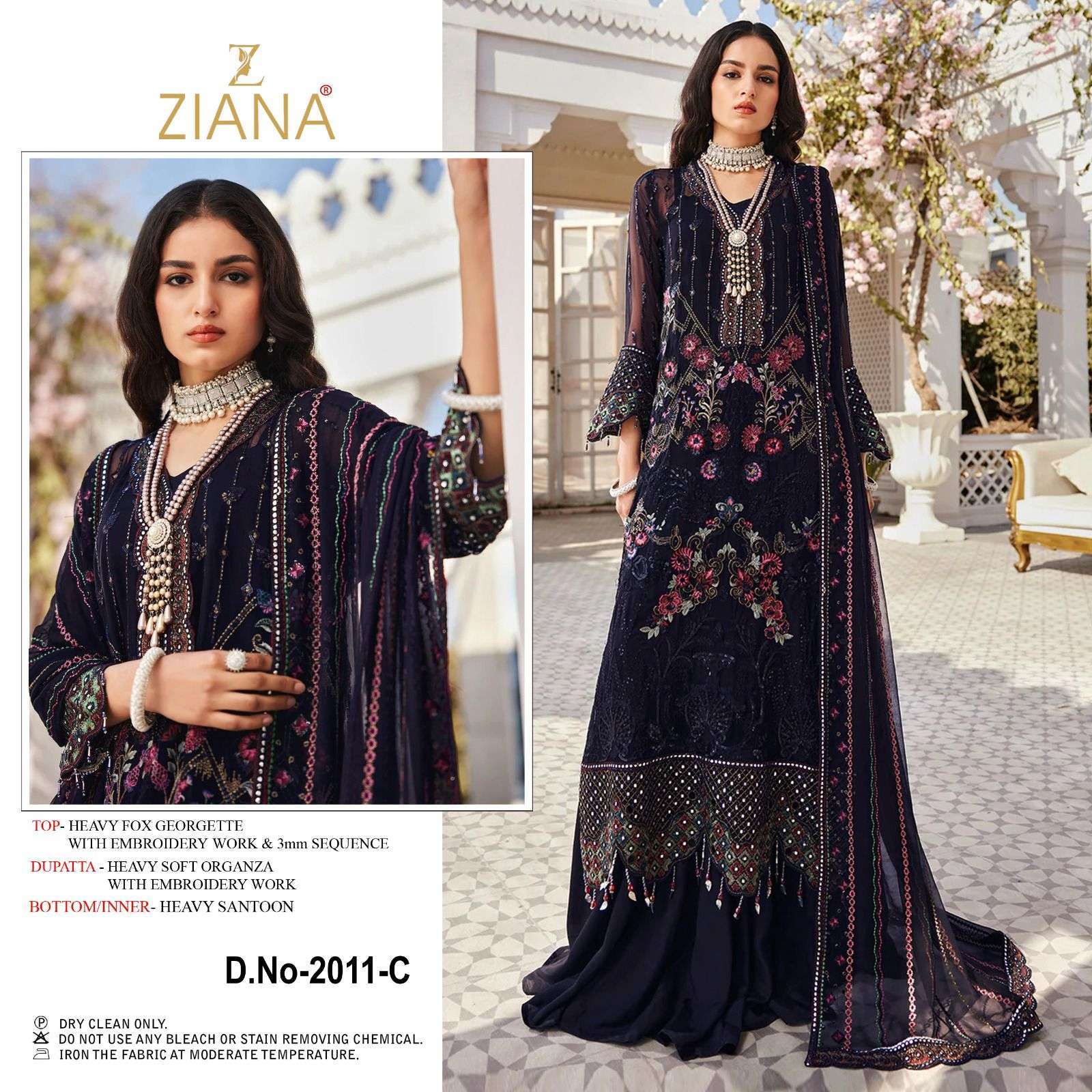 ziana 2011 heavy faux georgette suit 
