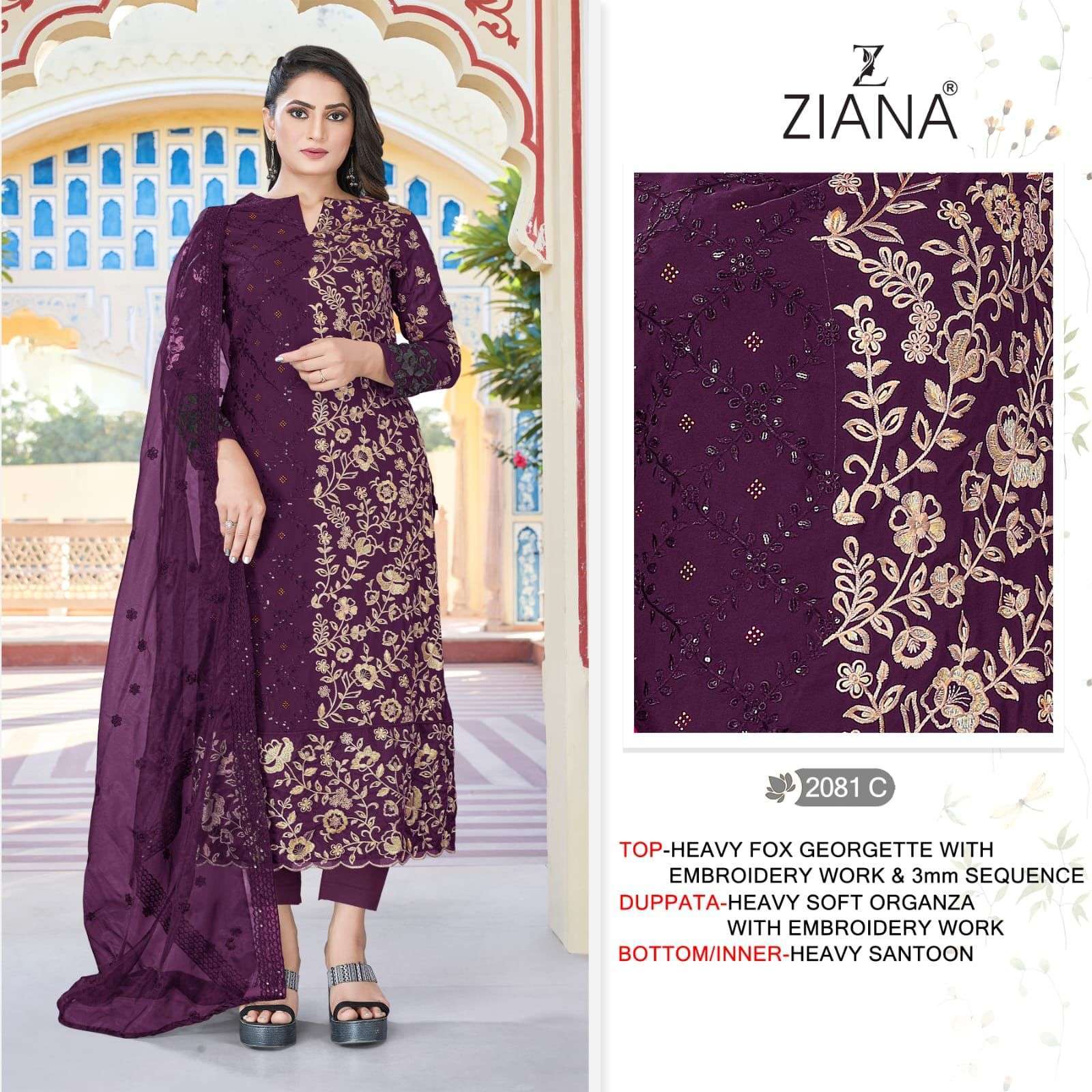 ziana 2081 heavy faux georgette suit