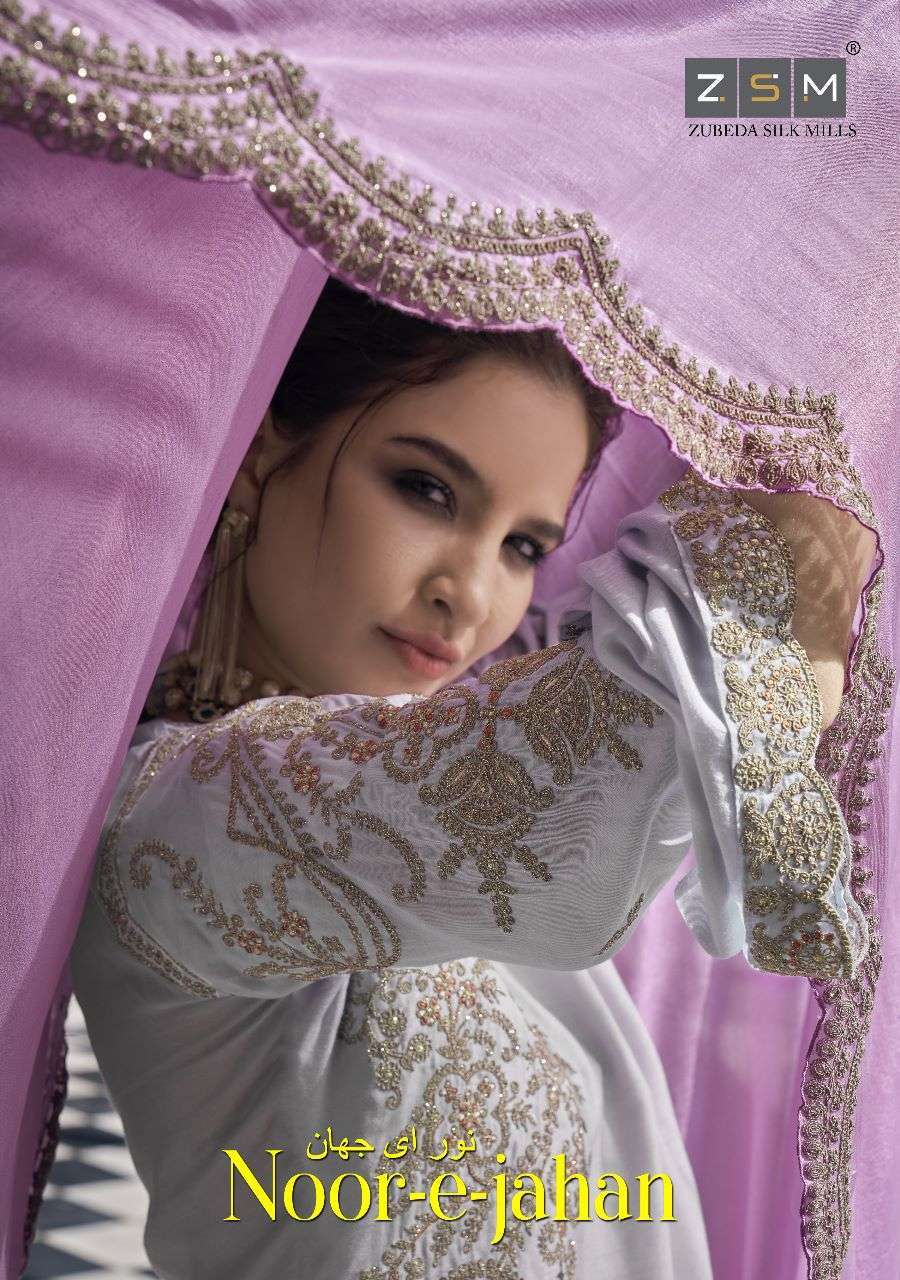 zubeda silk mills noor e jahan series 20001-20006 Pure viscose suit