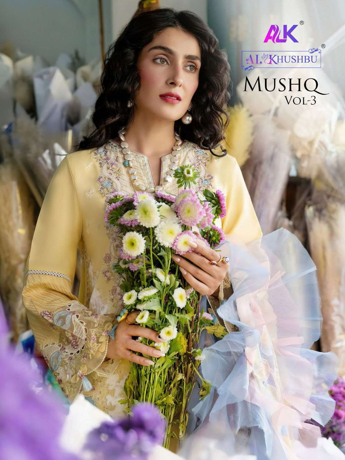 al khushbu mushq vol 3 series 5005-5009 pure cambric cotton suit 