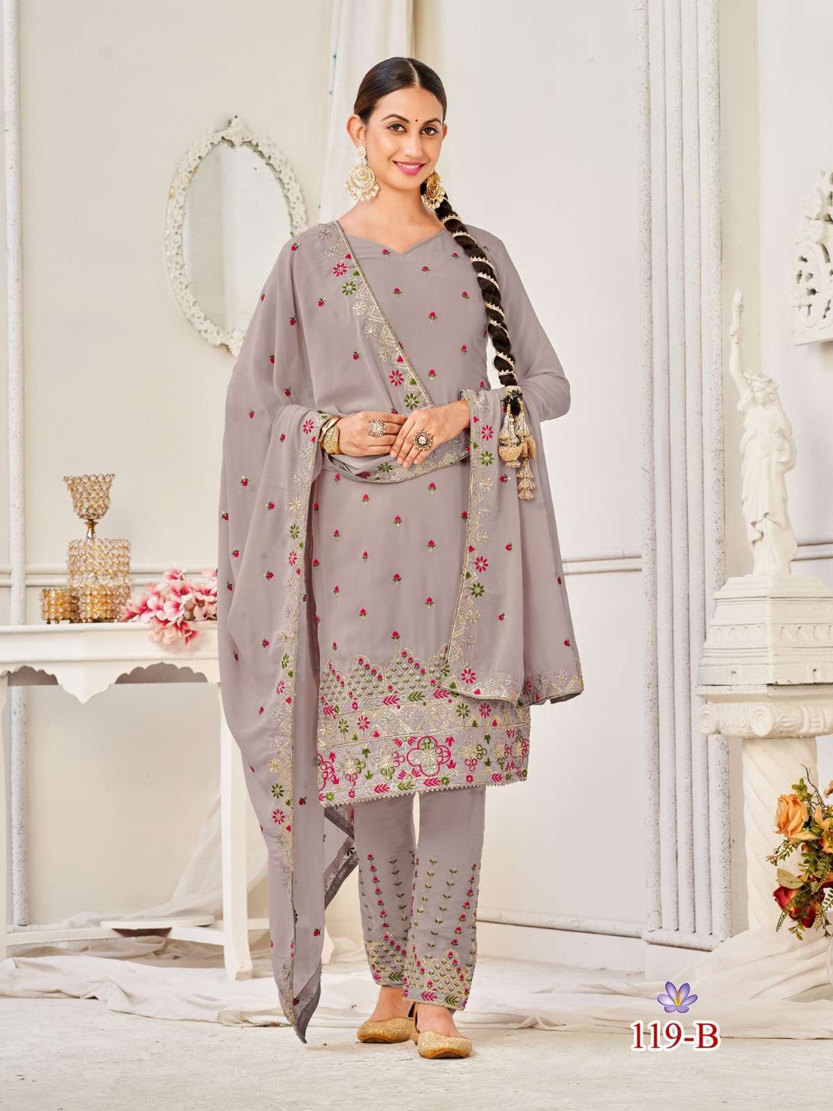 alfaaz liyana series 119 faux georgette suit 