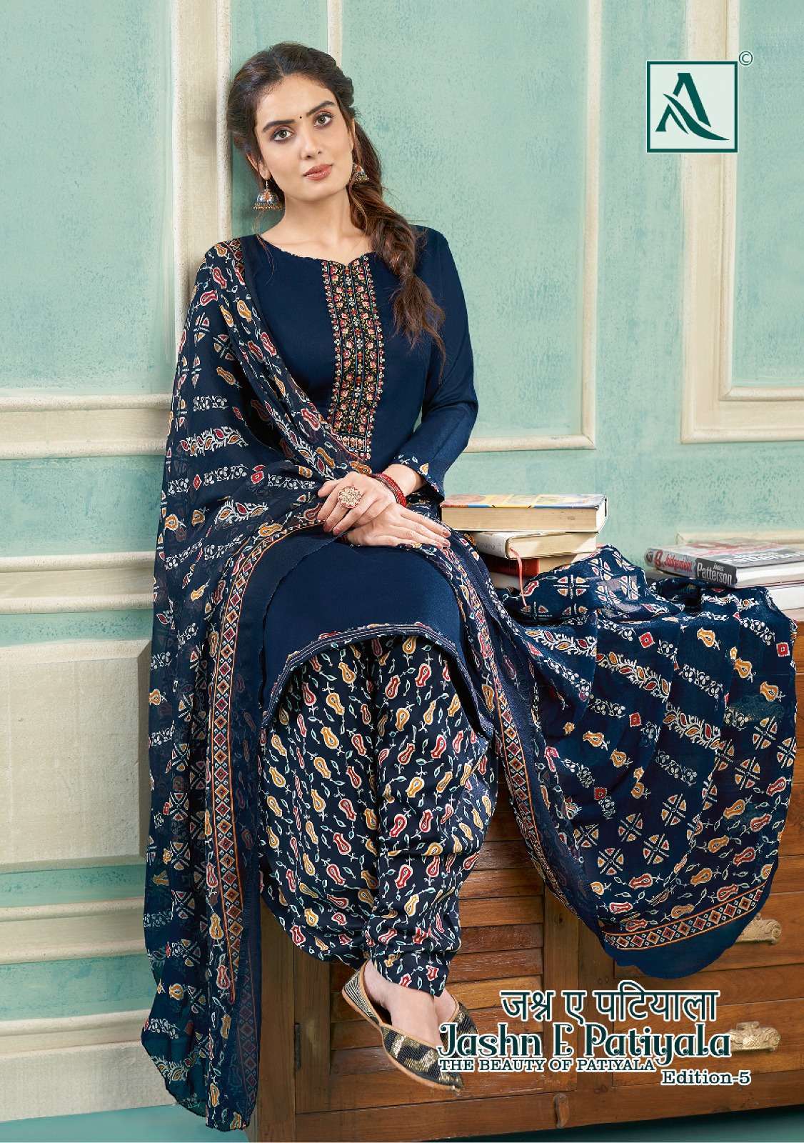 alok suit jashn e patiyala vol 5 series 1290001-1290008 Pure Zam suit