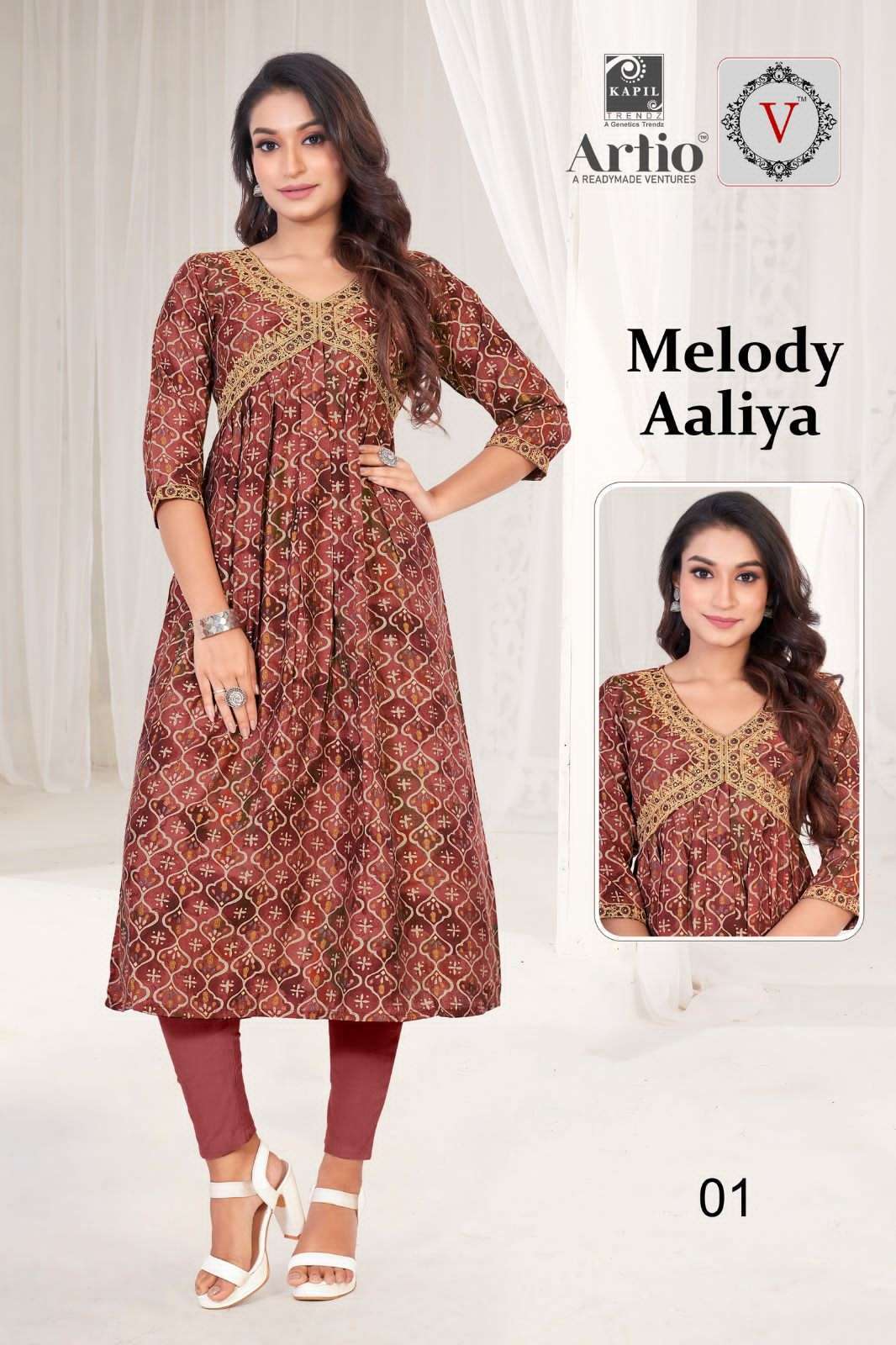 artio melody aaliya series 01-18 heavy modal print kurti 