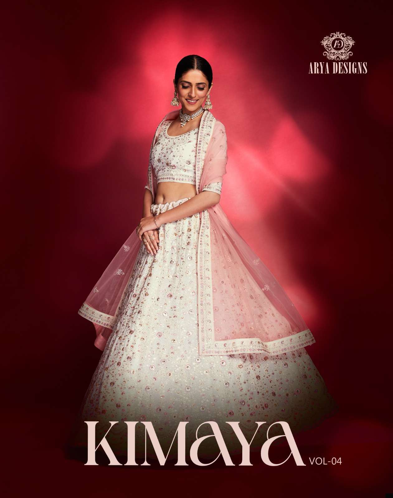 arya designs kimaya vol 4 series 72001-72003 georgette lehenga