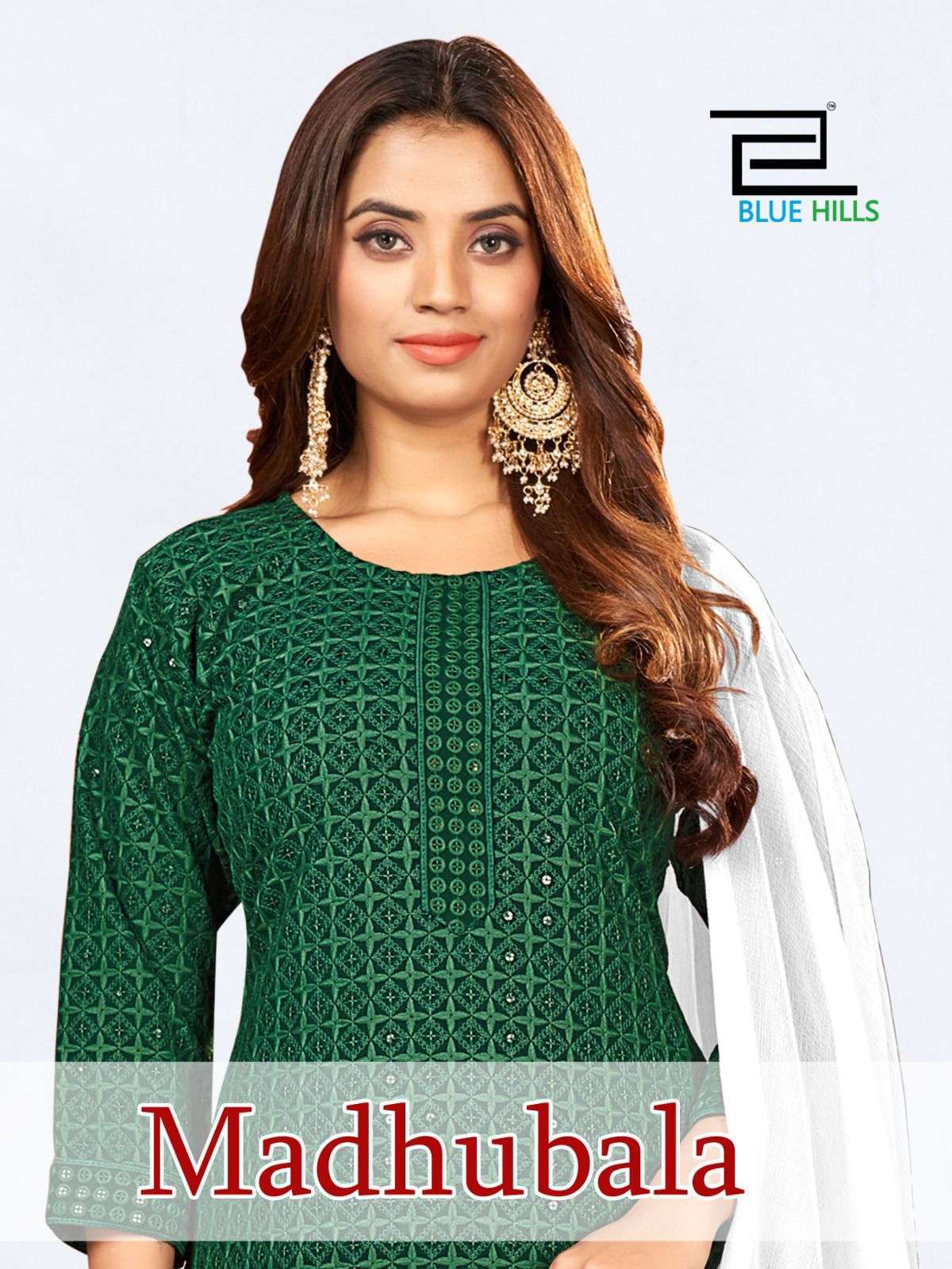 blue hills madhubala series 1001-1007 14 kg rayon suit 