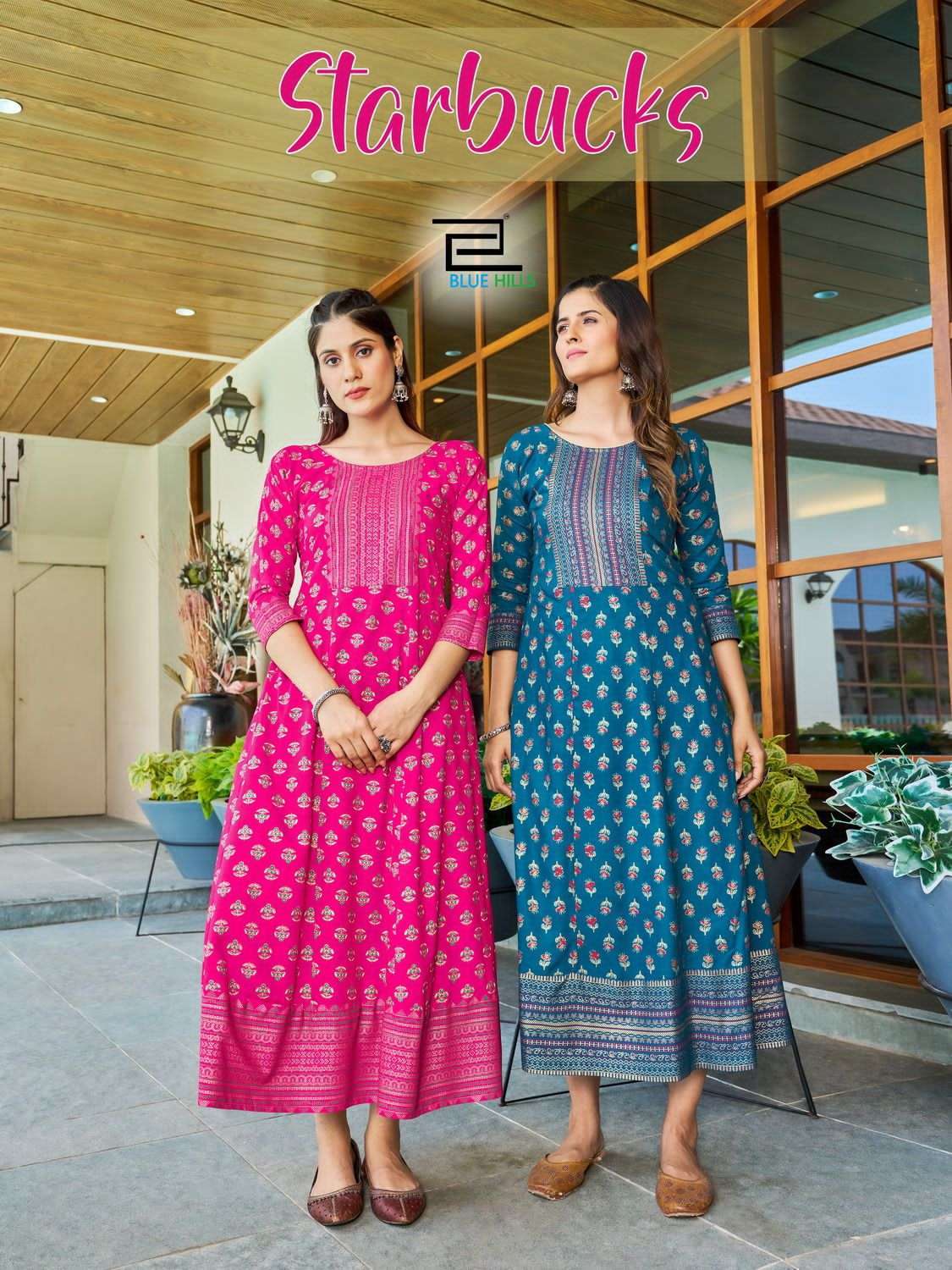 blue hills starbucks series 5001-5008 14 kg rayon gown