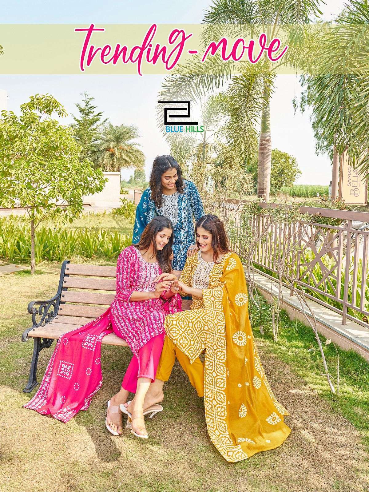 blue hills trending move series 1001-1008 Rayon 14KG suit