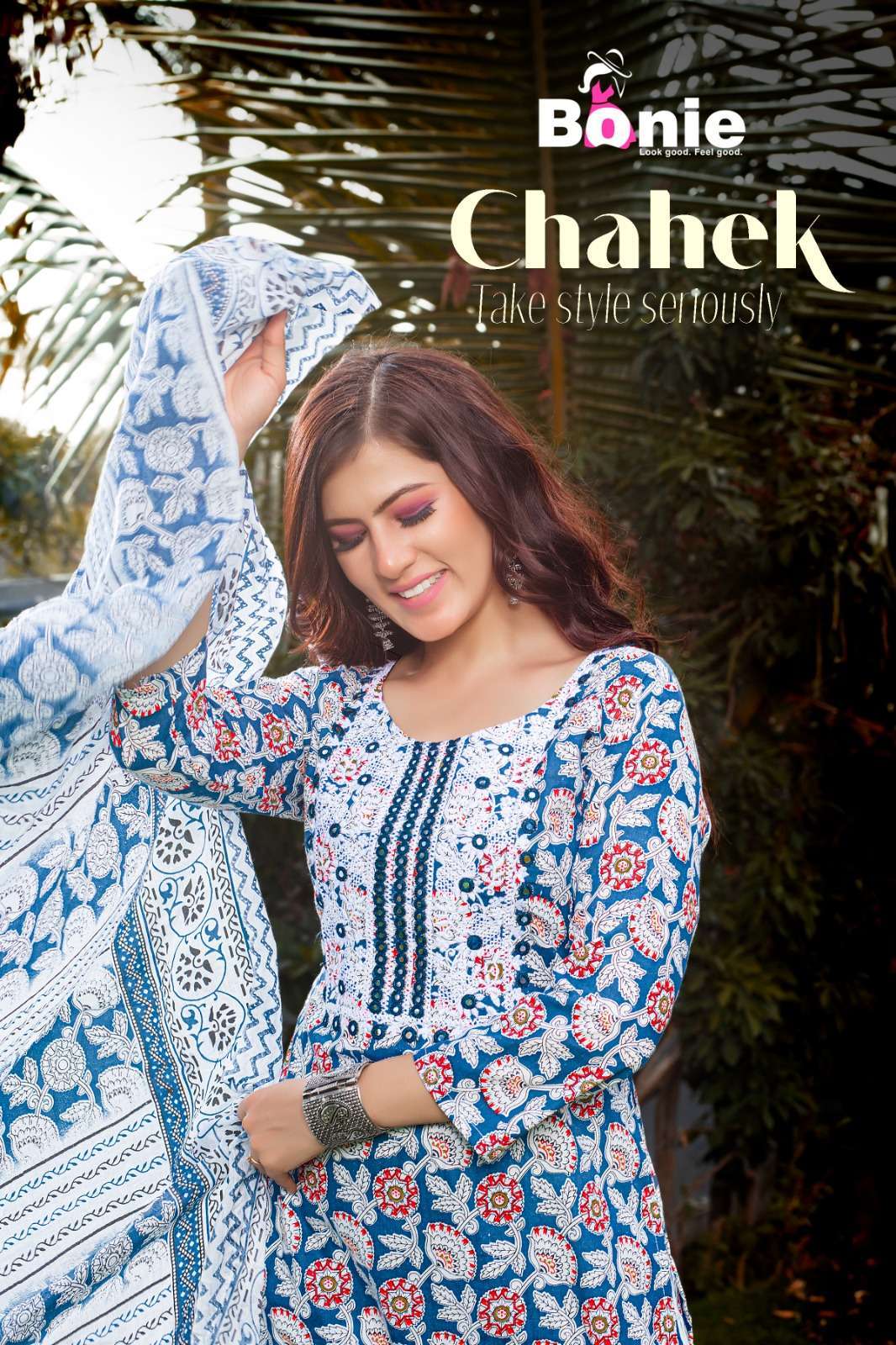 bonie chahek series 101-106 cotton readymade suit 
