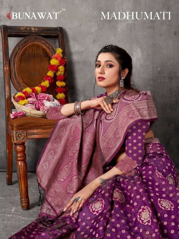 bunawat madhumati series 10134-10139 Organza saree