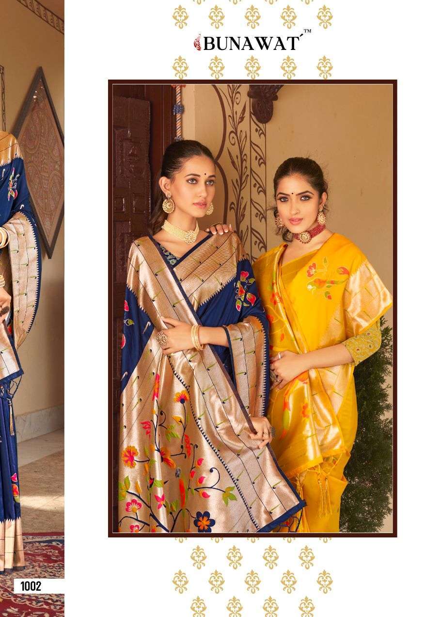 bunawat pushpa series 1001-1006 Paithani Silk saree
