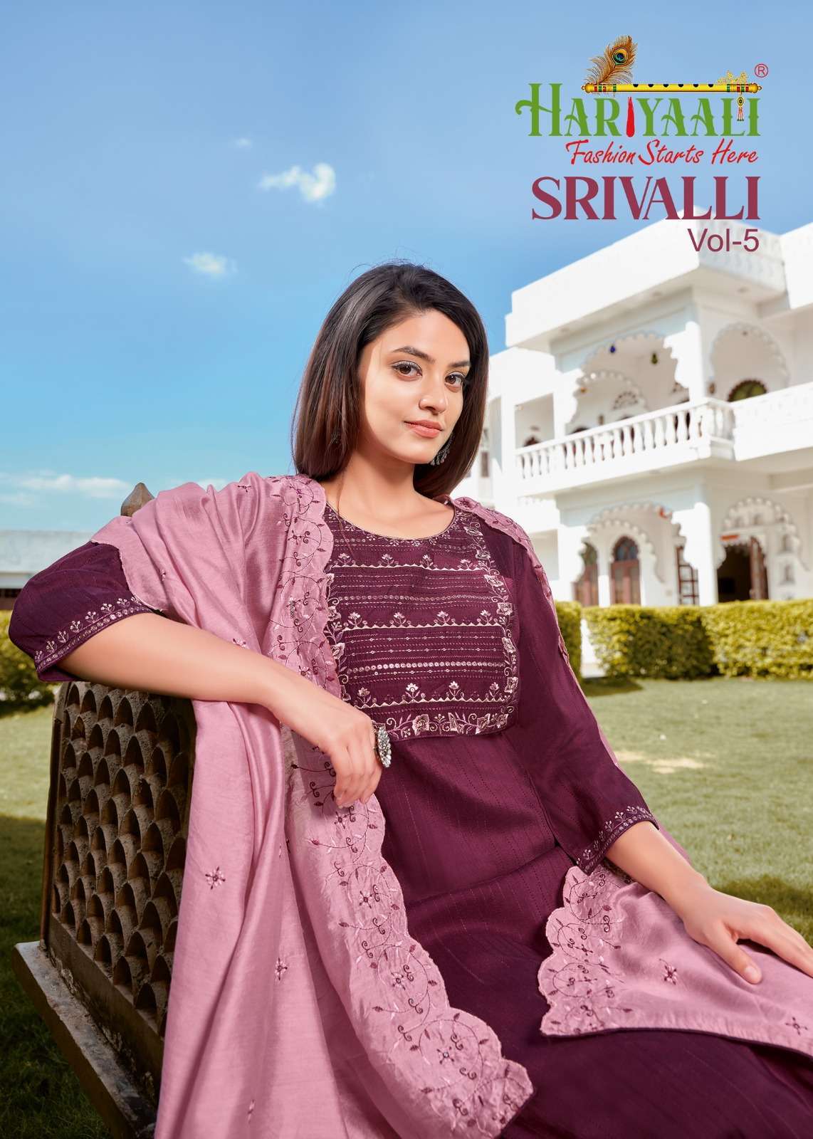 hariyaali srivalli vol 5 series 5004-5011 viscose suit