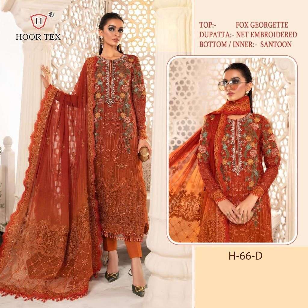 hoor tex H-66 designer heavy georgette suit 