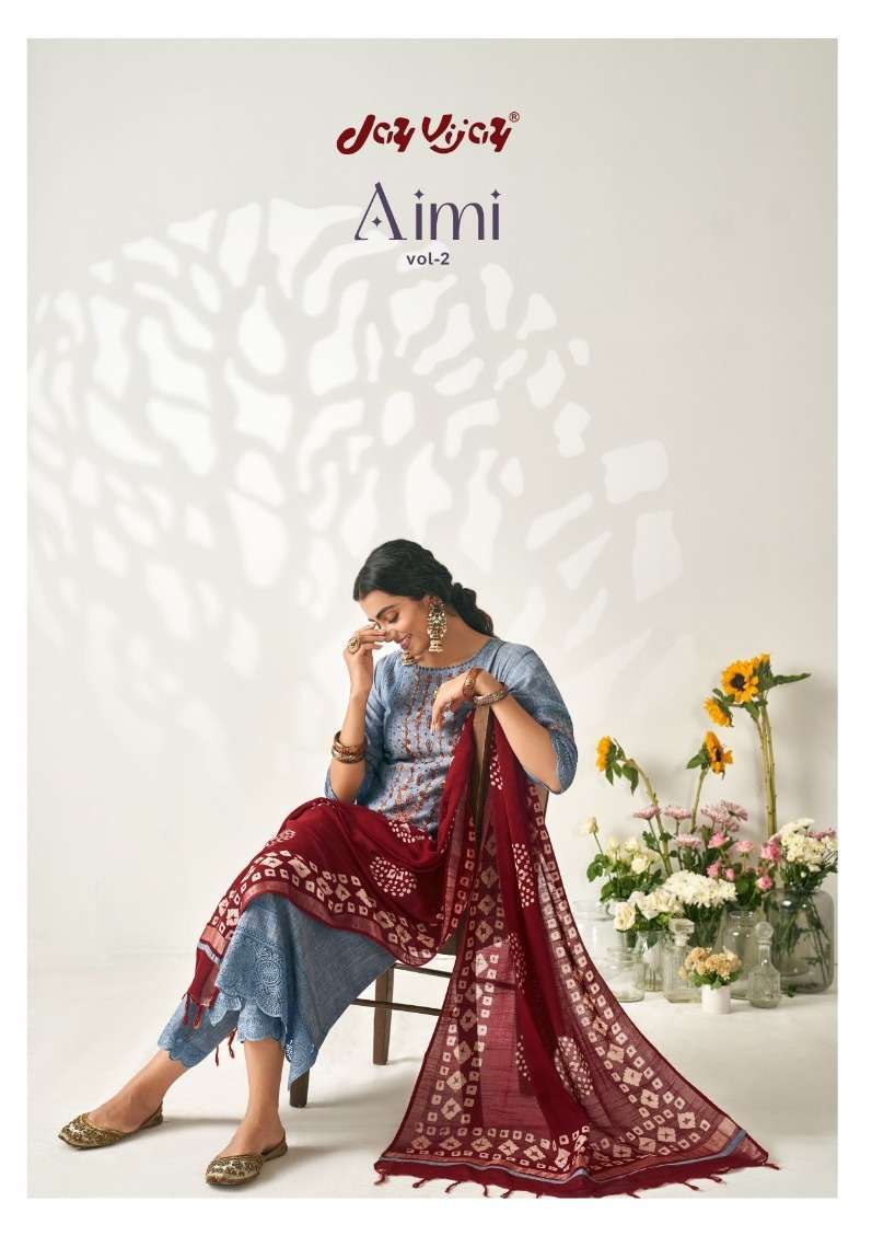 jay vijay aimi vol 2 series 8441-8444 pure south cotton suit