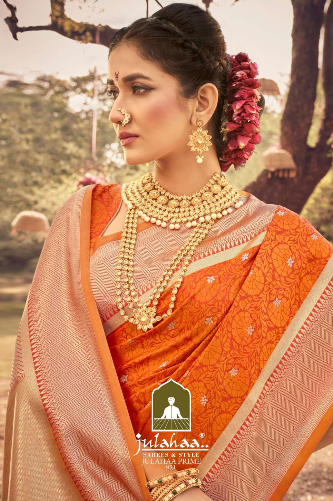 julahaa 951 designs Silk Base saree