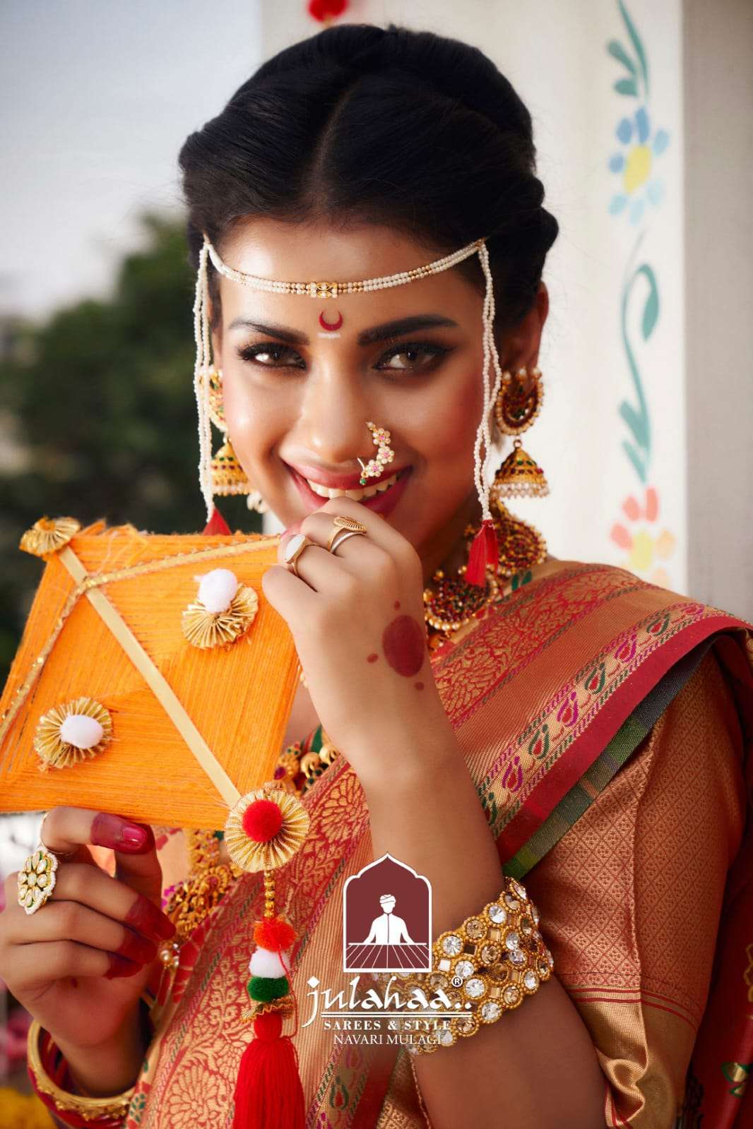 julahaa navari mulagi Silk Base saree