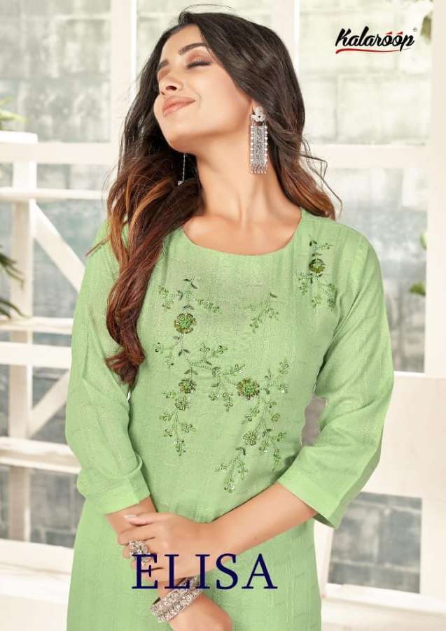 kalaroop elisa series 13284-13287 Fancy Italian Rayon kurti
