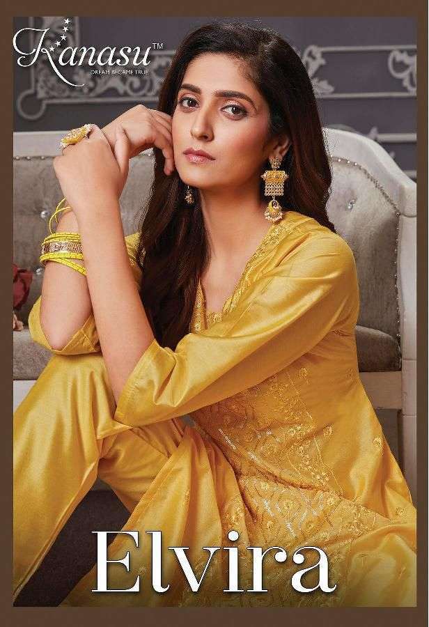 kanasu elvira series 701-708 chanderi silk kurti 