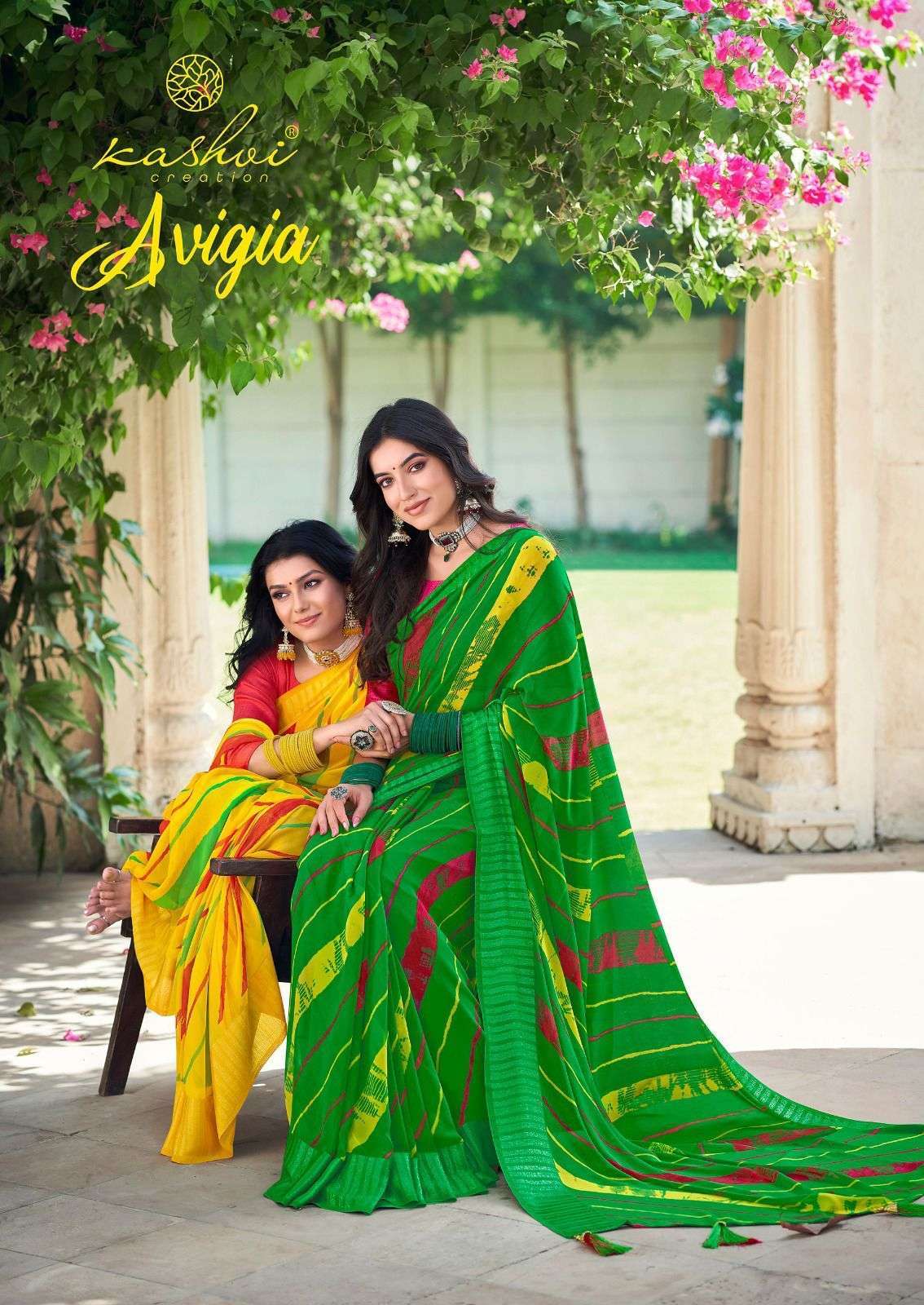 kashvi creation avigia series 3031-3038 georgette saree