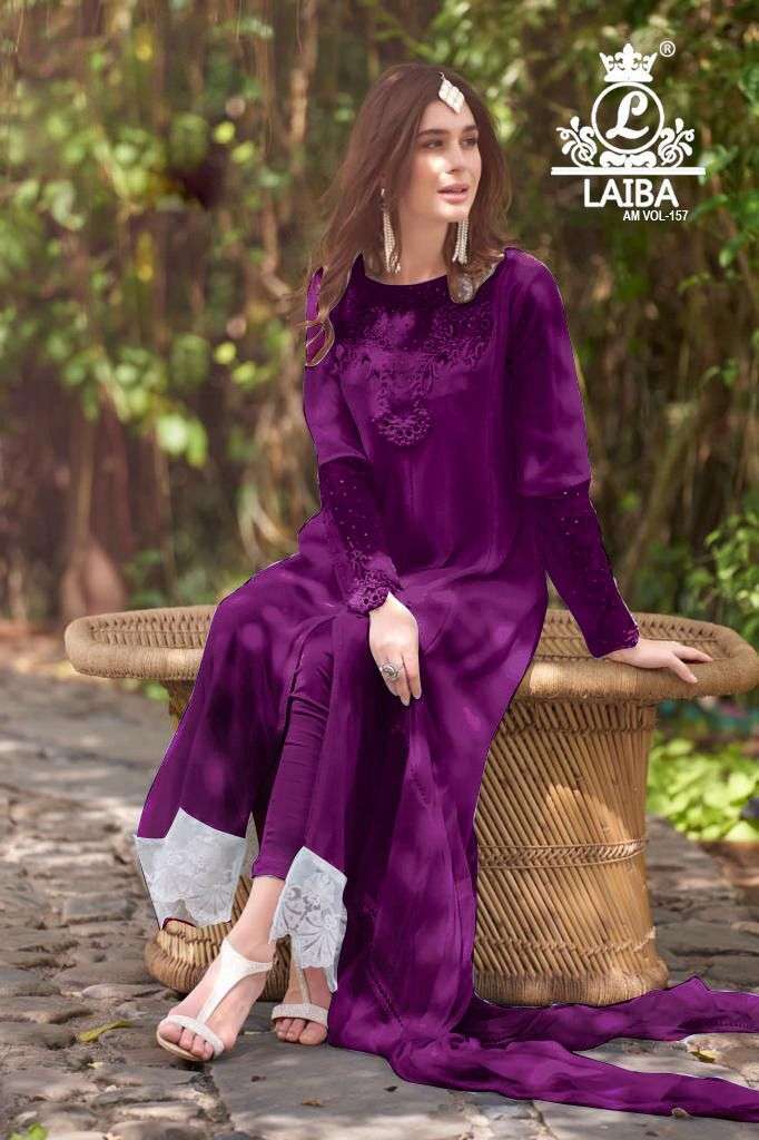 laiba am vol 157 dark color Pure Georgette suit