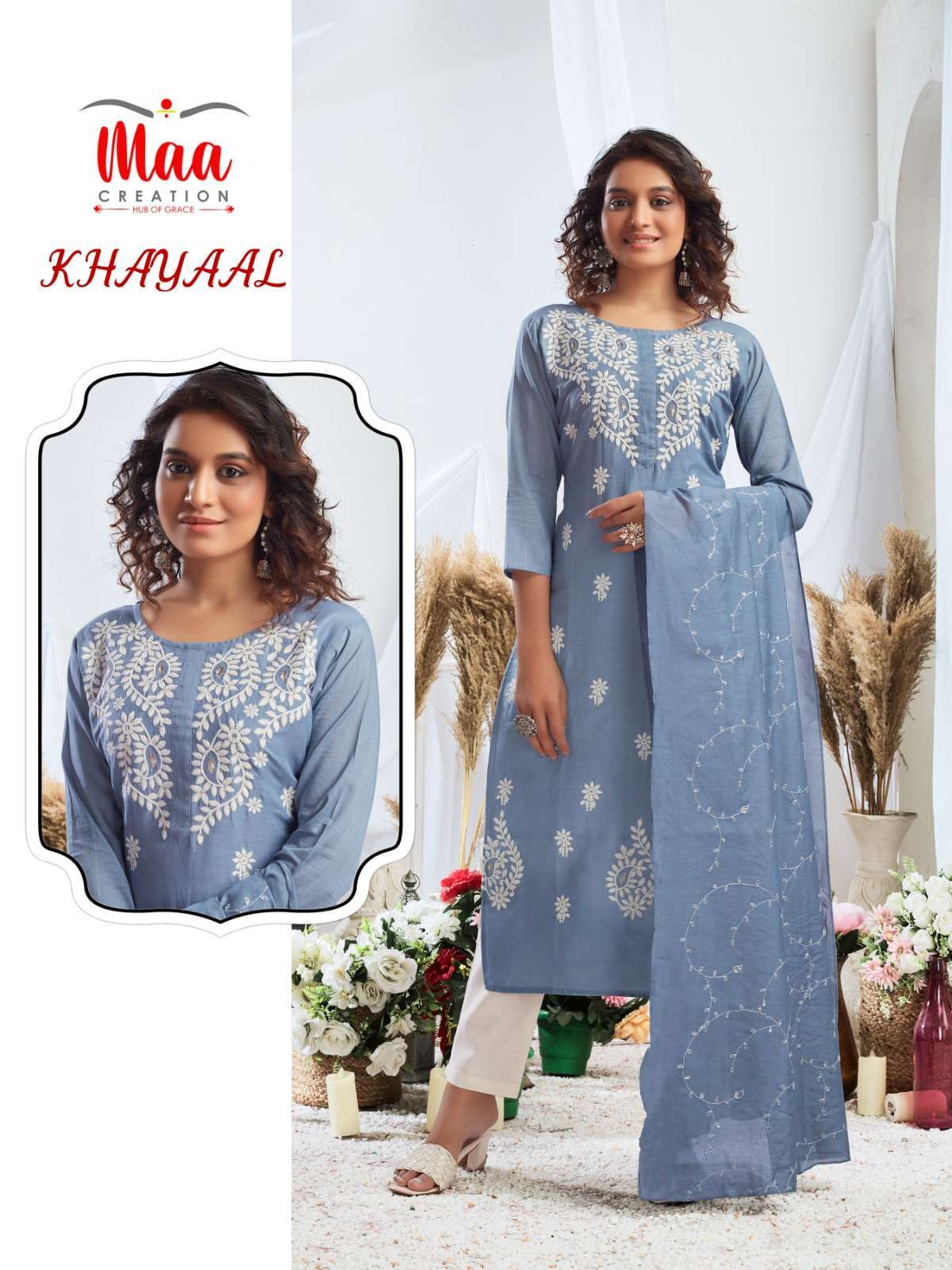 maa creation khayaal mul mul cotton suit 